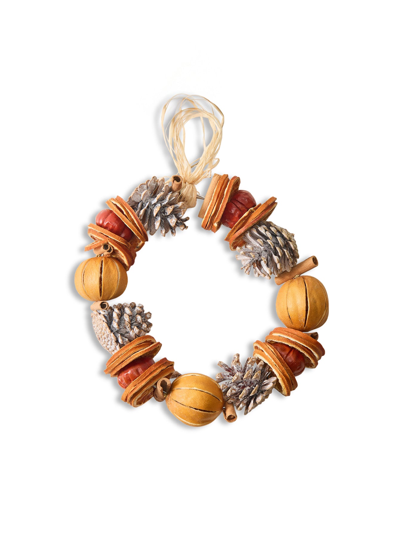 Winter Circle Orange Christmas Wreath
