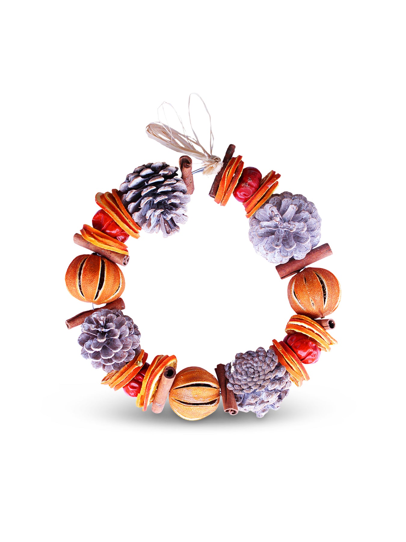 Winter Circle Orange Christmas Wreath