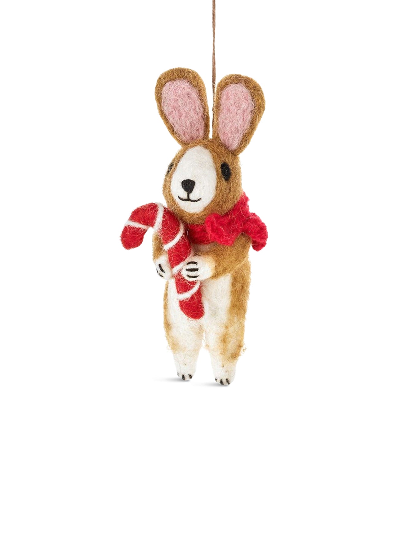 Cinnamon the Rabbit Felt Christmas Tree Hanging Decoration