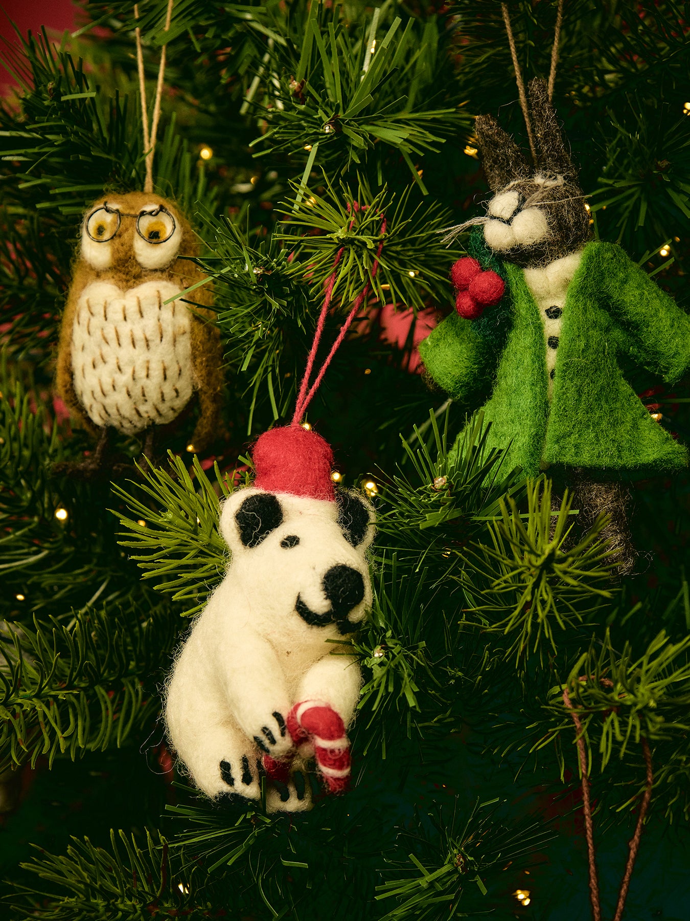 Hector the Hare Felt Christmas Tree Hanging Decoration