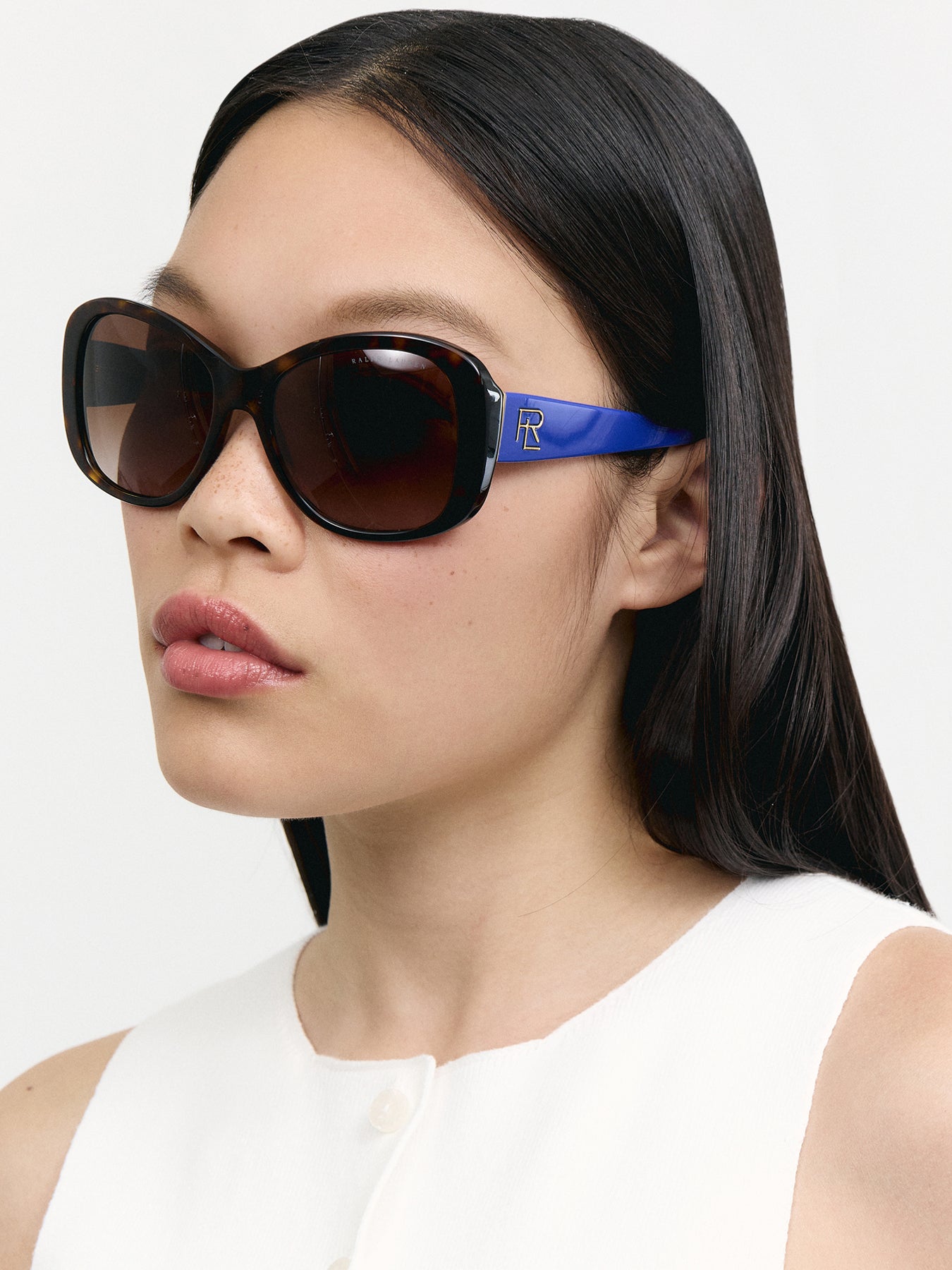 RL8144 Oversized RL Logo Contrast Arm Sunglasses
