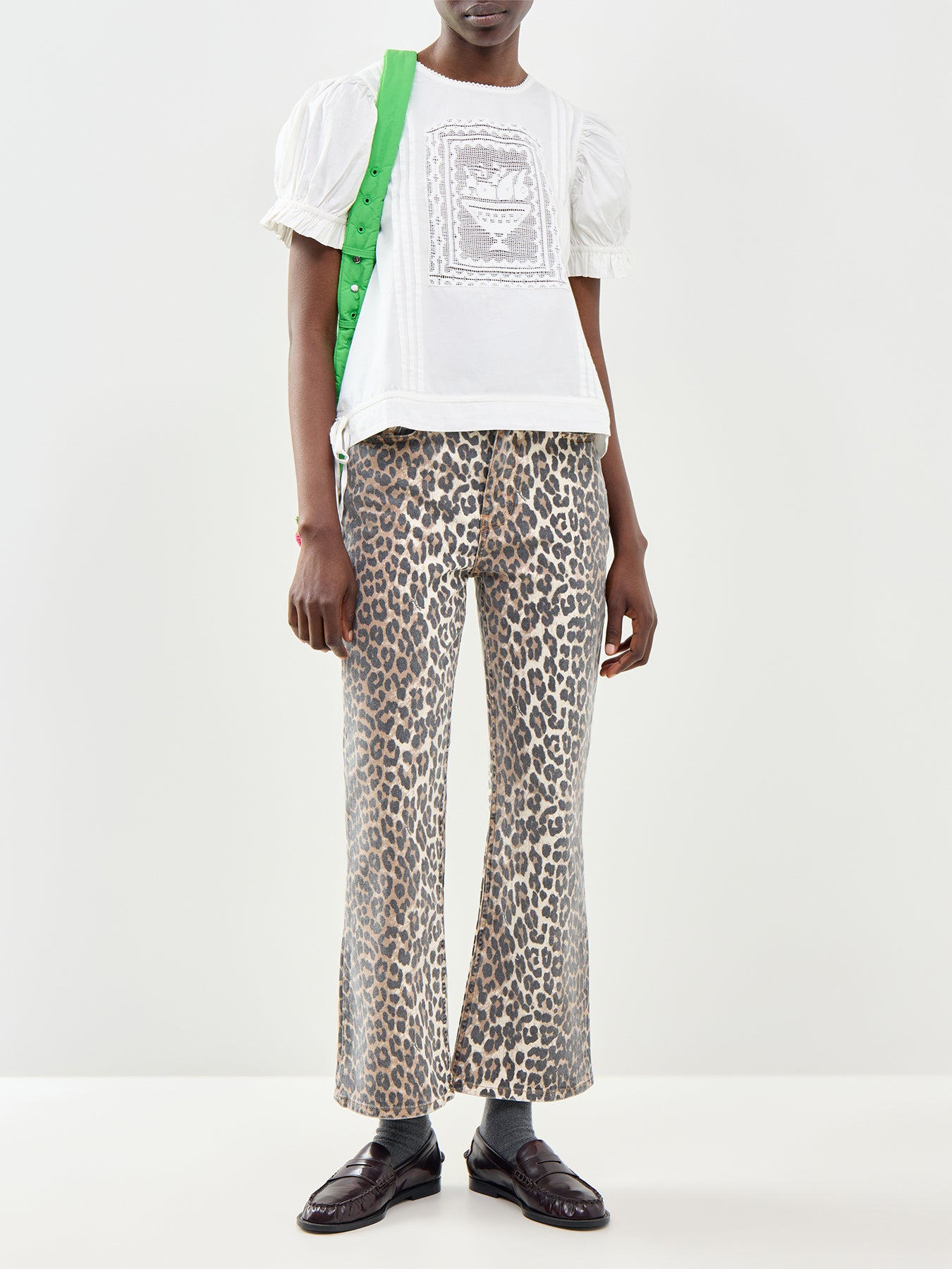 Leopard Print Betzy Cropped Jeans