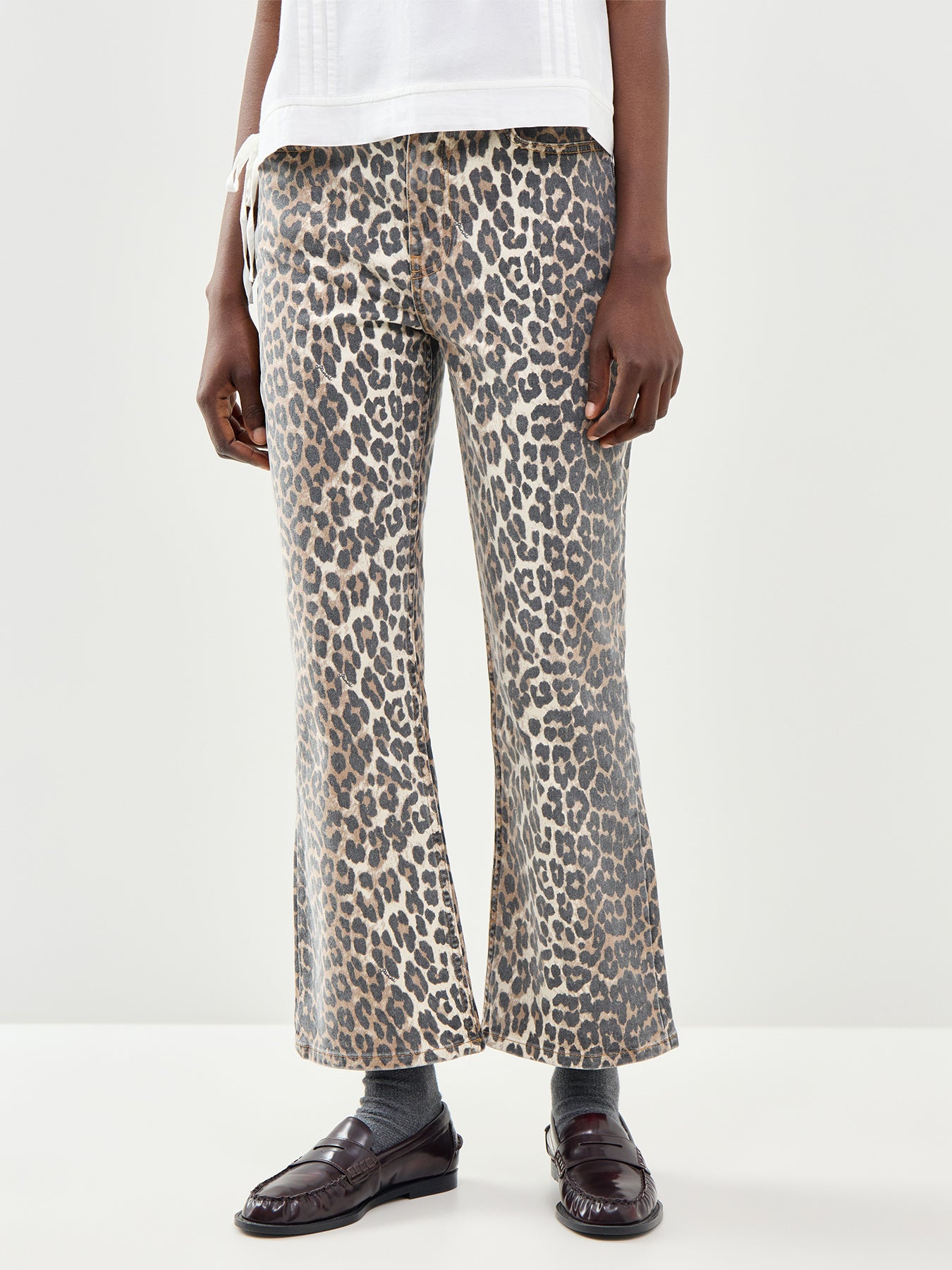 Leopard Print Betzy Cropped Jeans