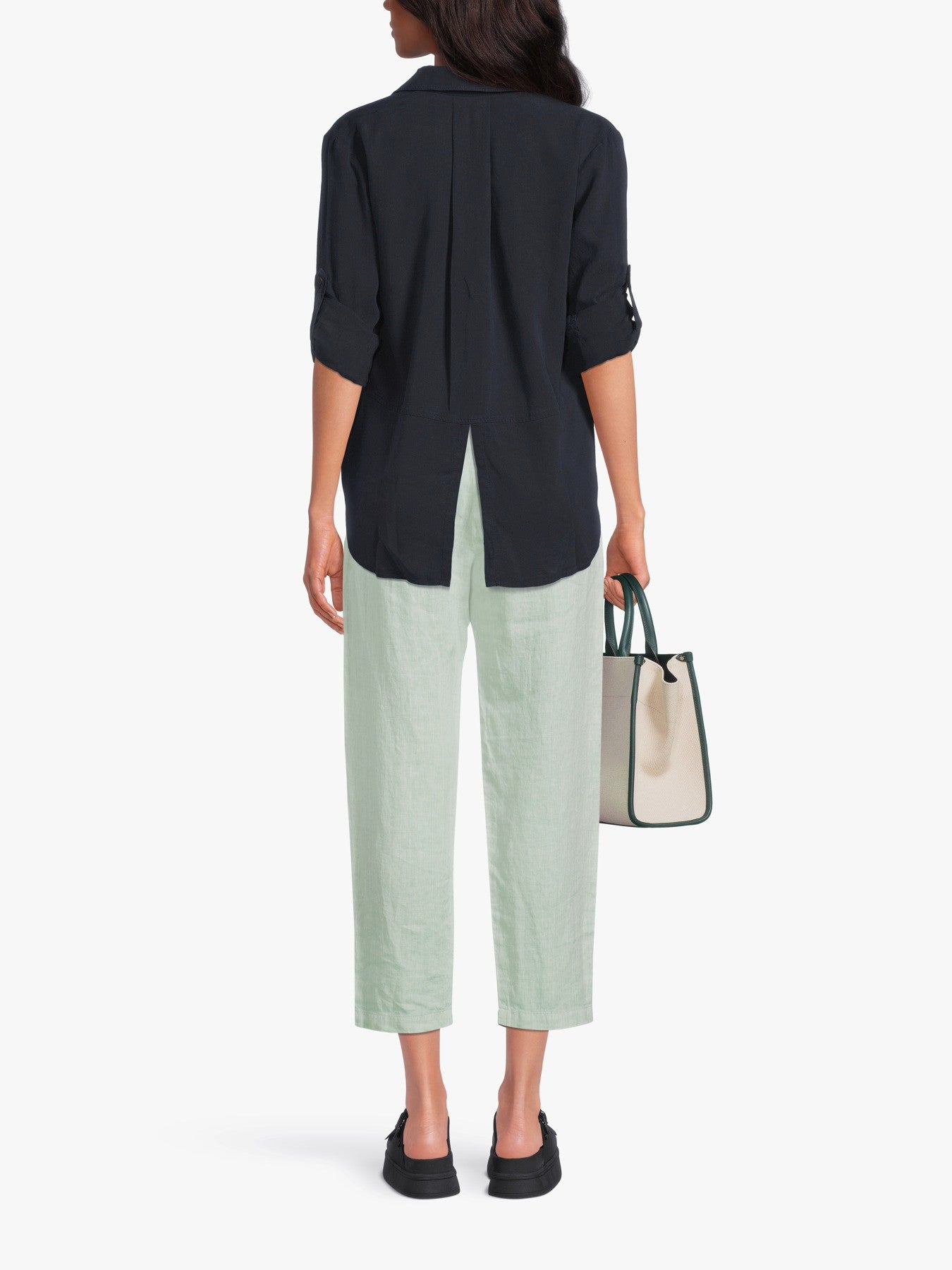 Split Back Button Down Shirt