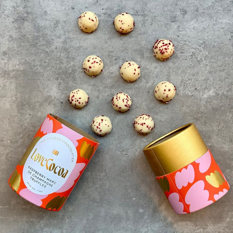 Raspberry Champagne Truffles 150g