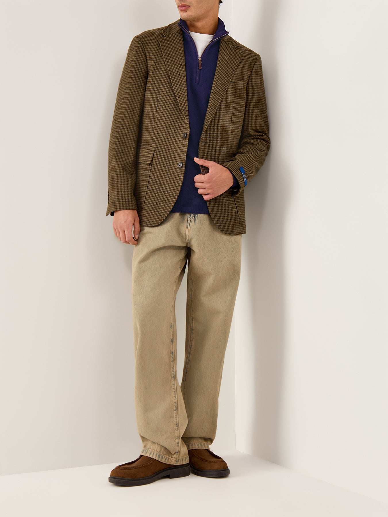 Half Zip Merino Knit Hunter Navy