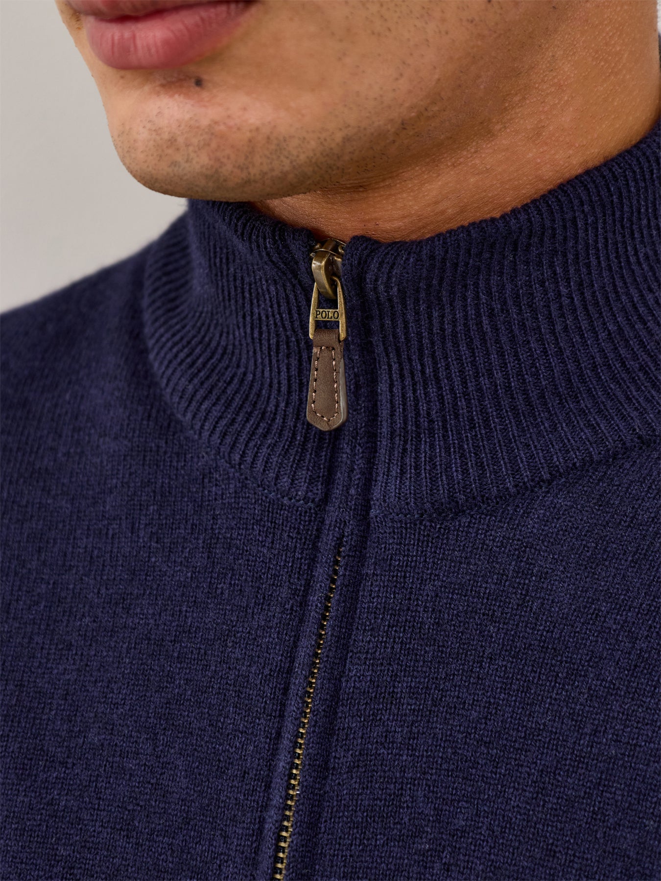 Half Zip Merino Knit Hunter Navy