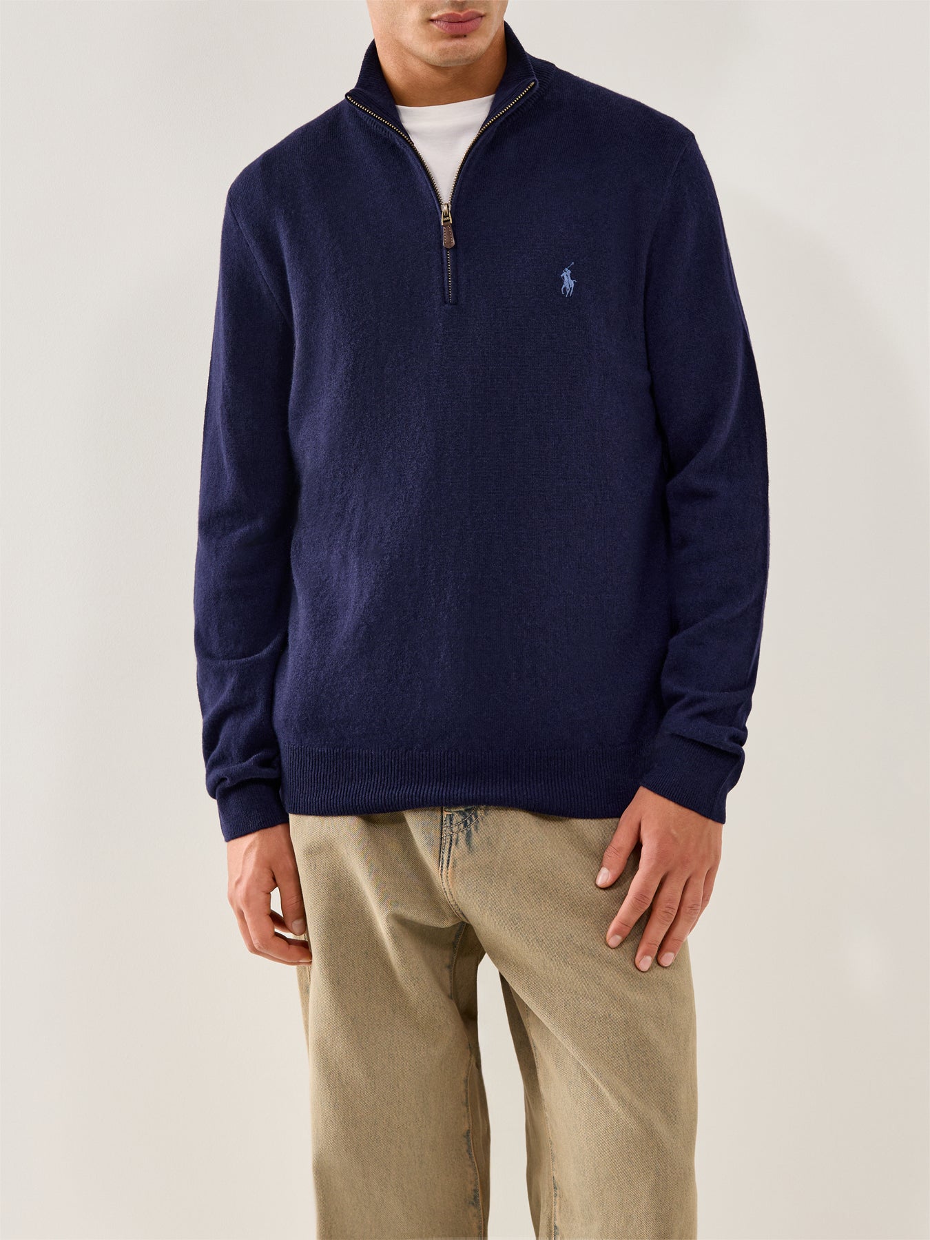 Half Zip Merino Knit Hunter Navy