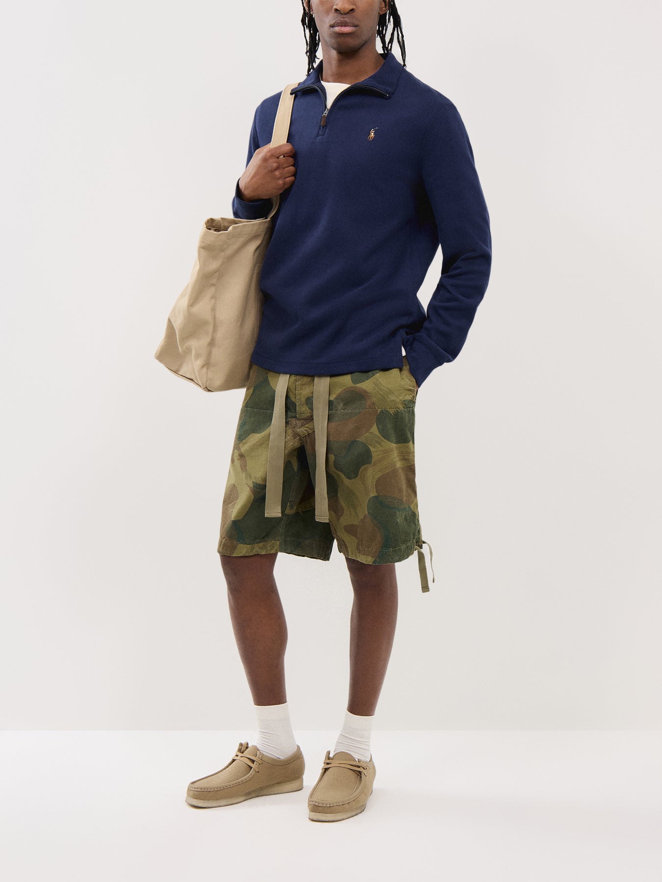 1/4 Zip Jacquard Sweatshirt