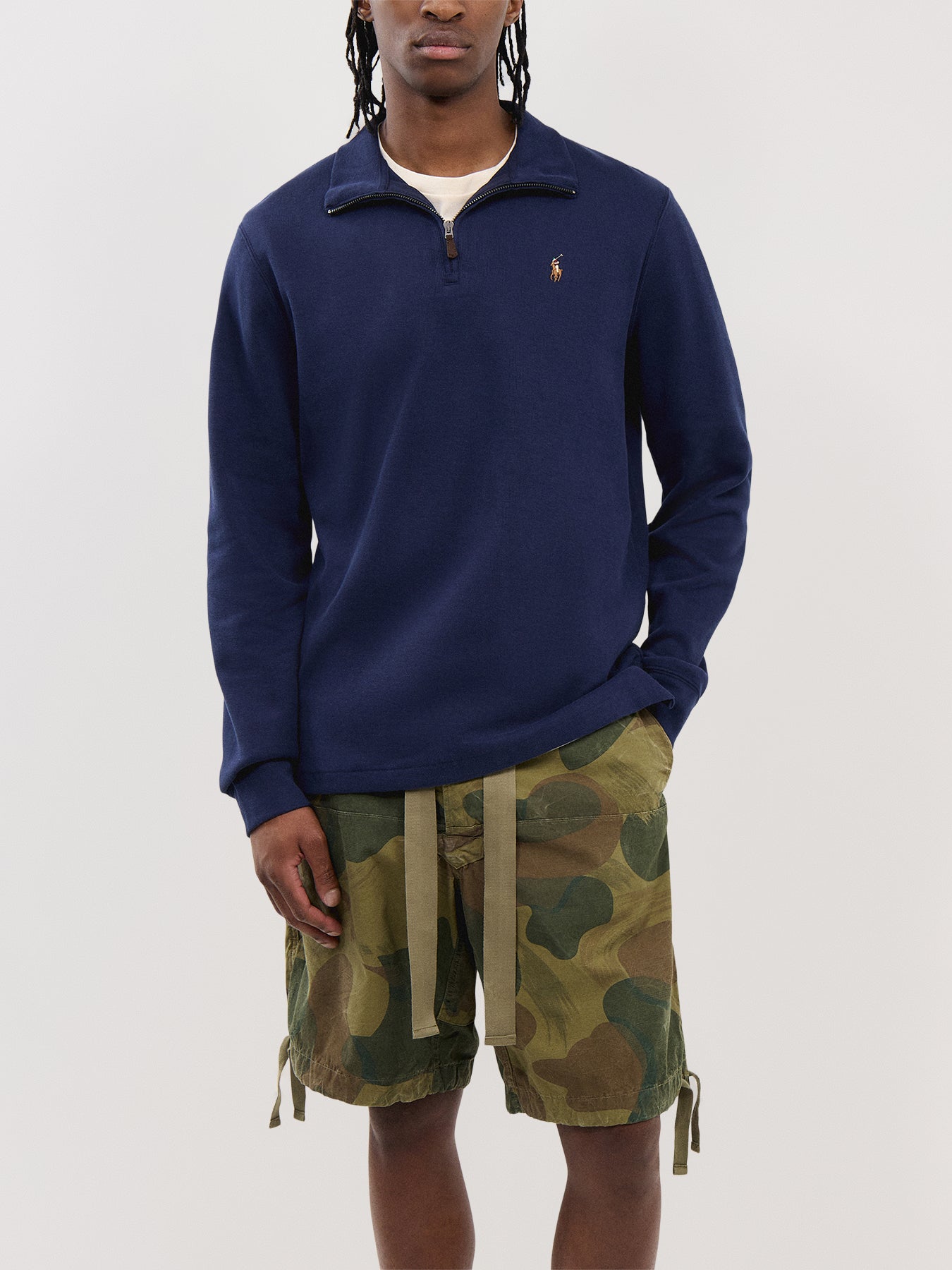 1/4 Zip Jacquard Sweatshirt