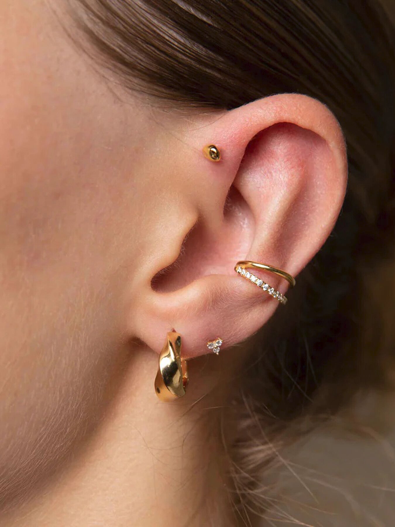 Illusion Crystal Ear Cuff