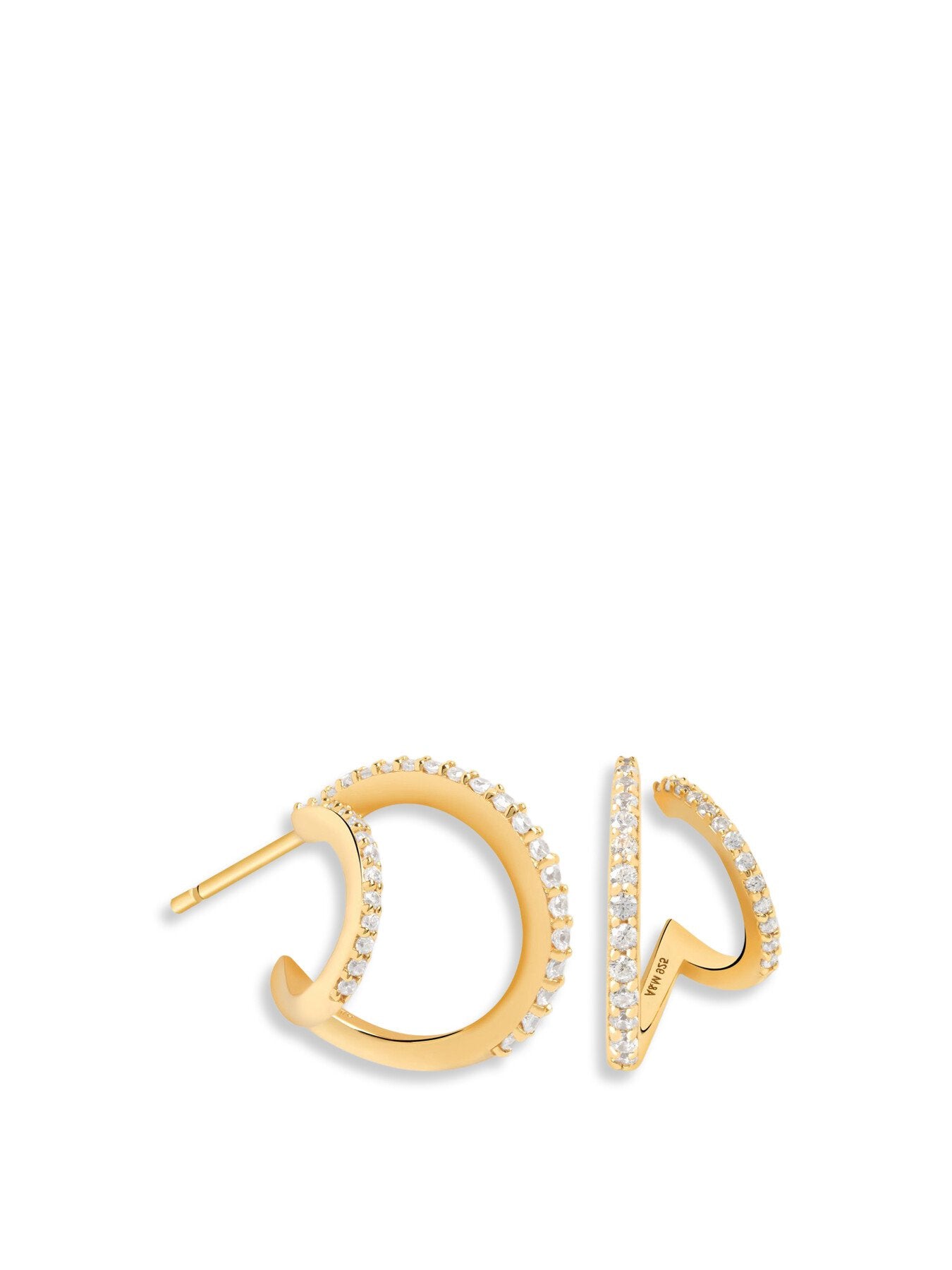 Illusion Crystal Hoops in Gold