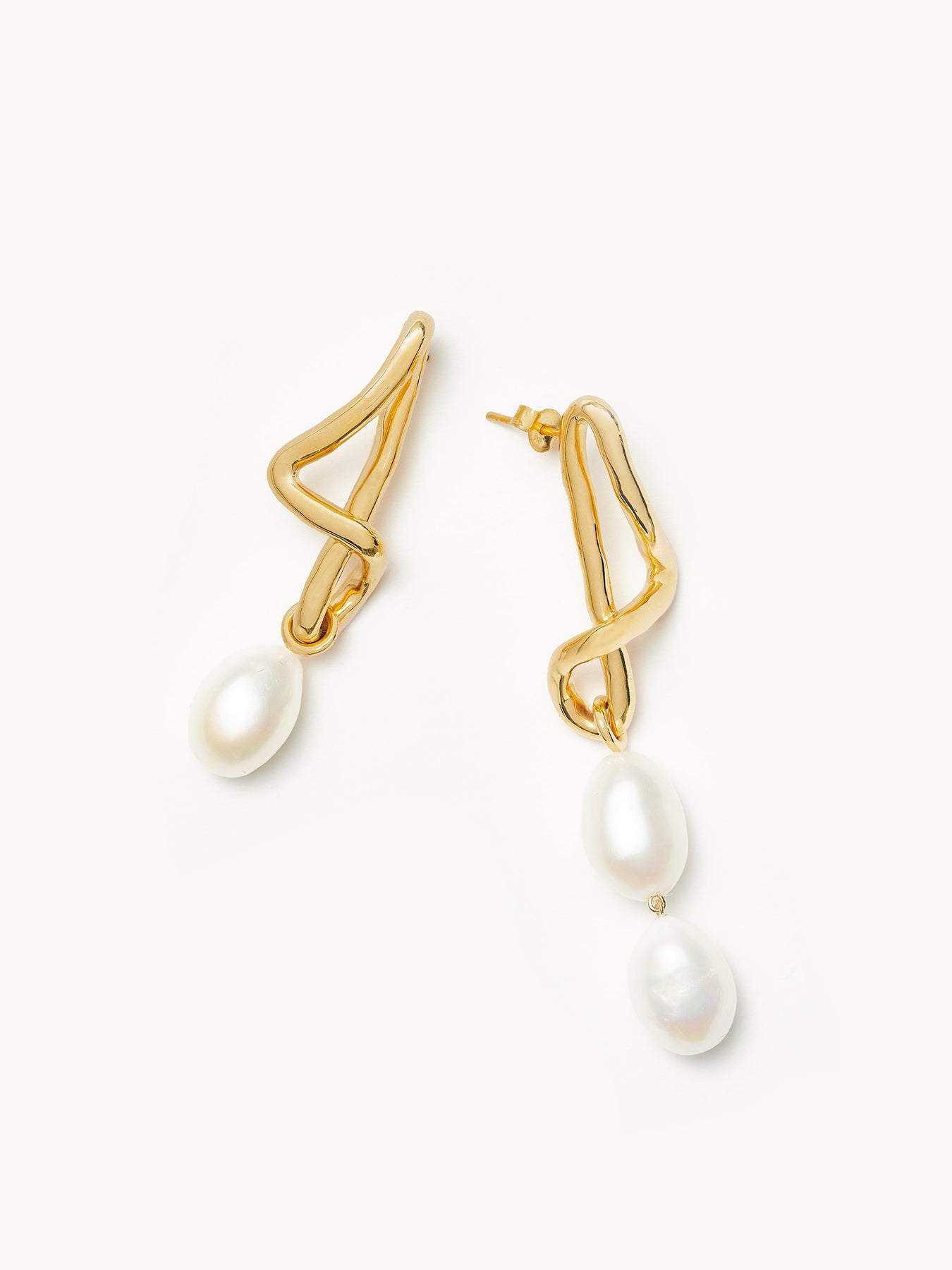 Molten Pearl Drop Earrings