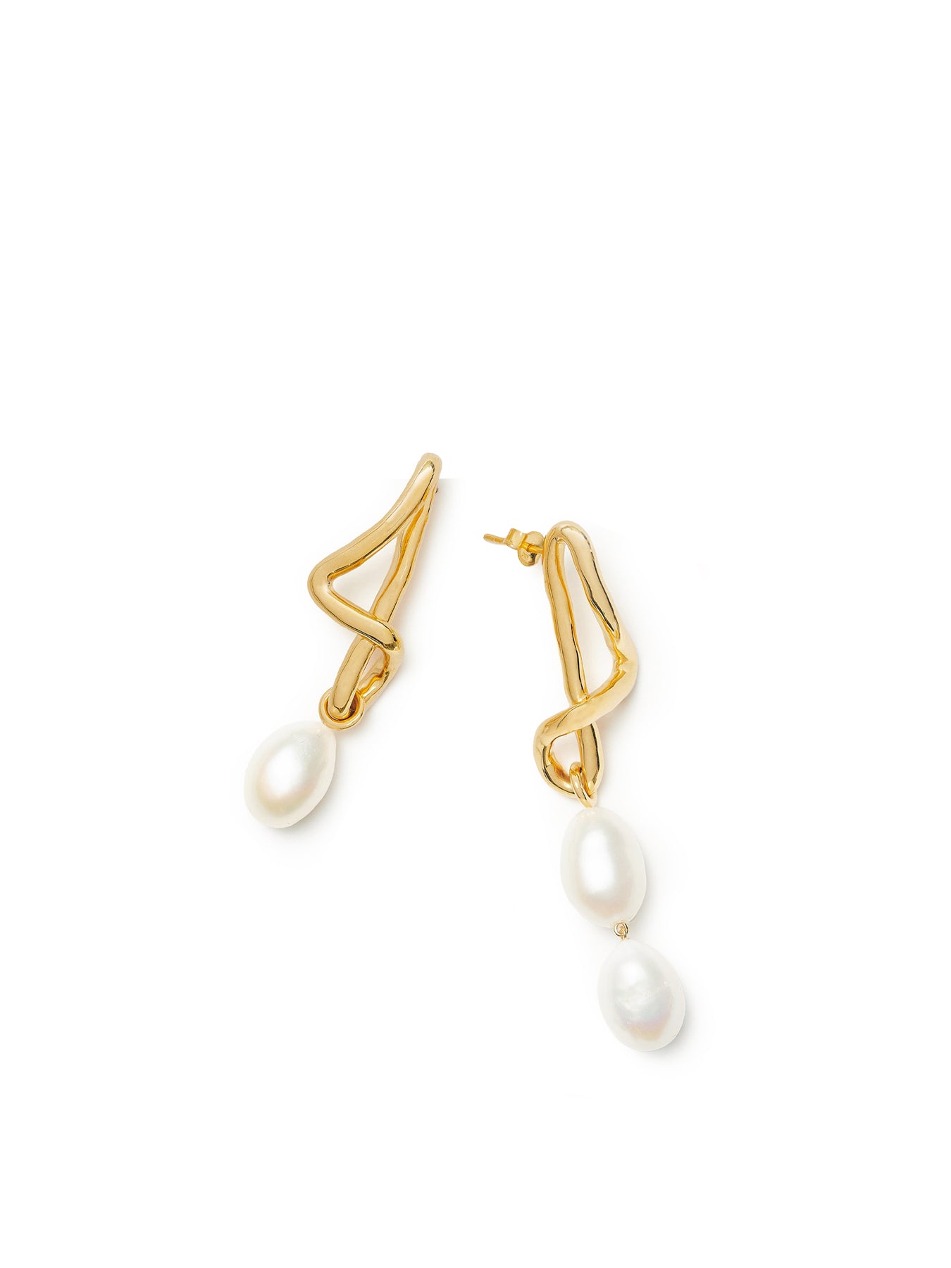 Molten Pearl Drop Earrings