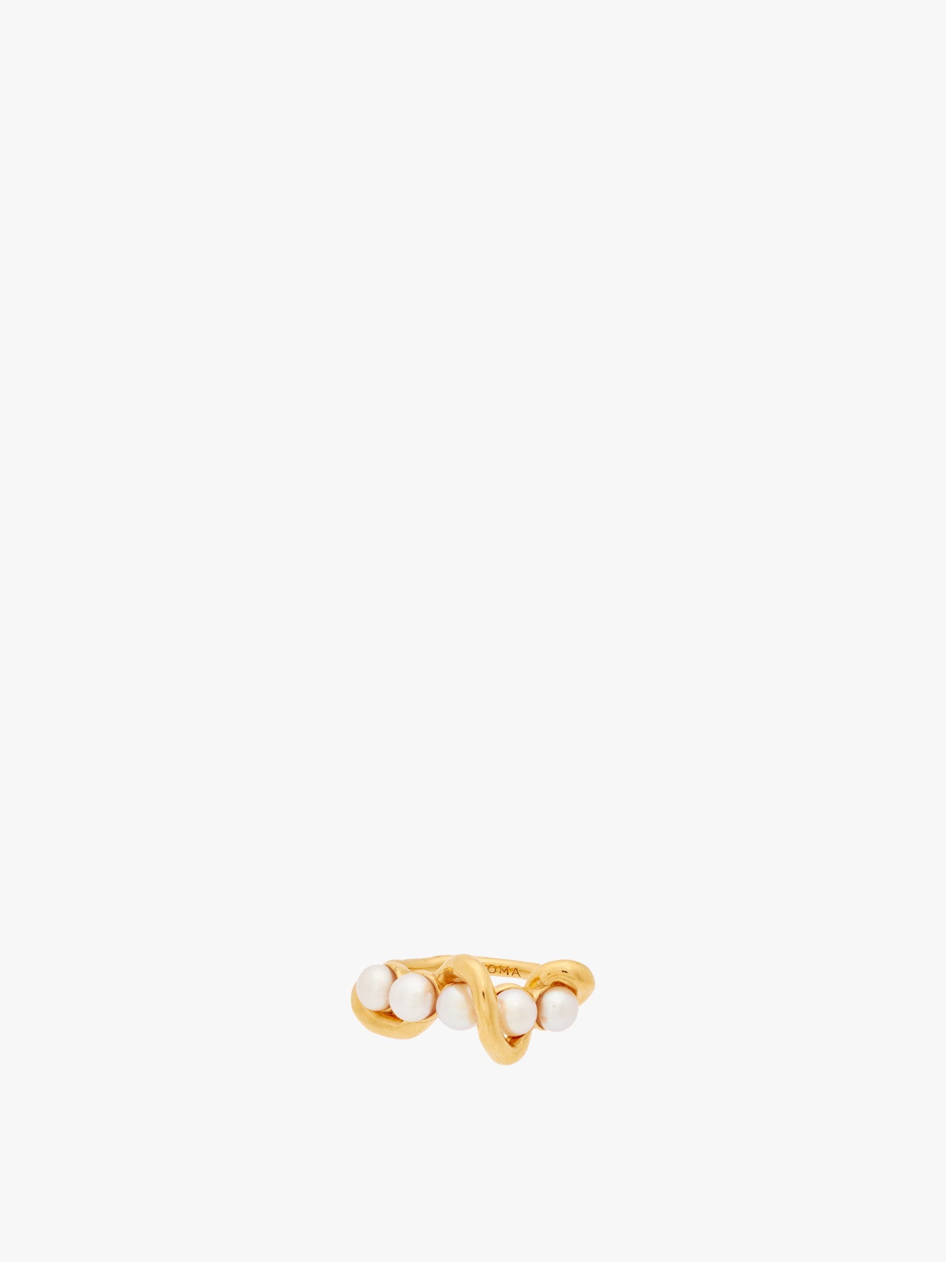 Molten Pearl Twisted Stacking Ring