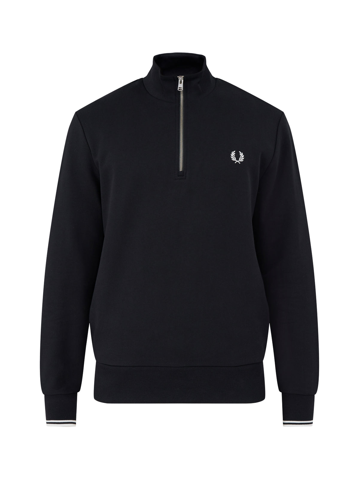 HALF ZIP SWEATSHIRT BLACK