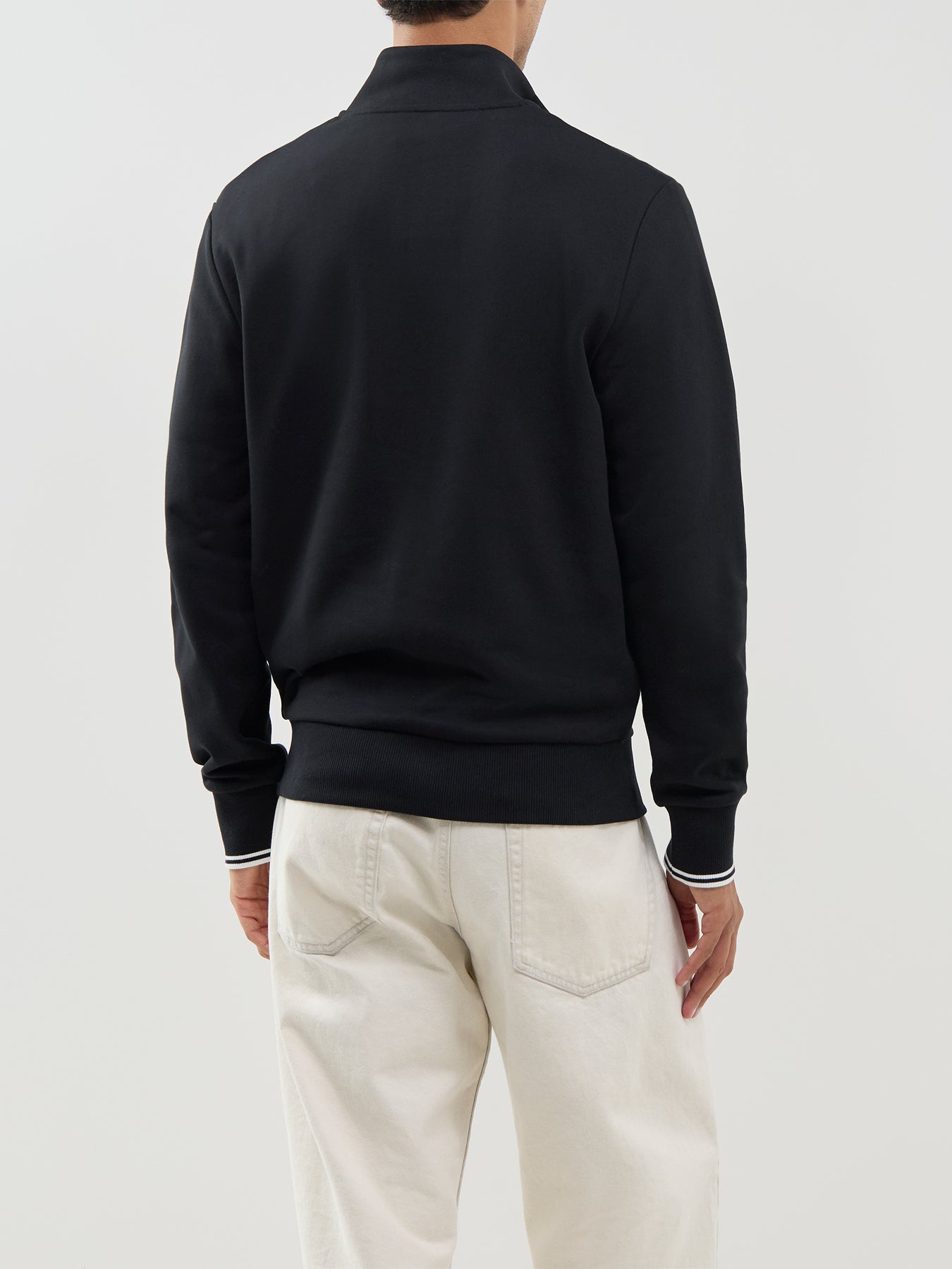 HALF ZIP SWEATSHIRT BLACK