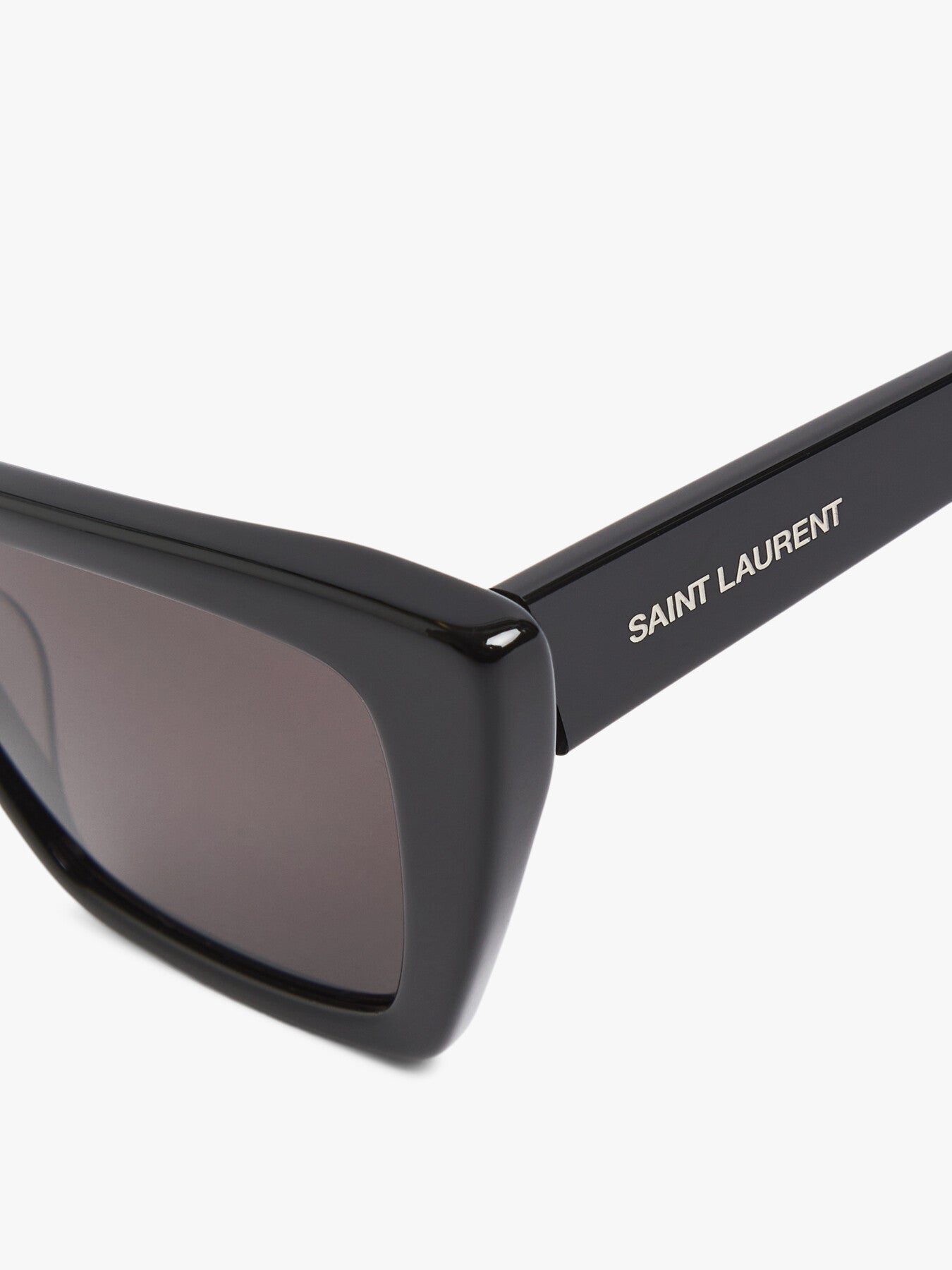 SLM94 Cat Eye Monogram YSL Black Acetate Sunglasses