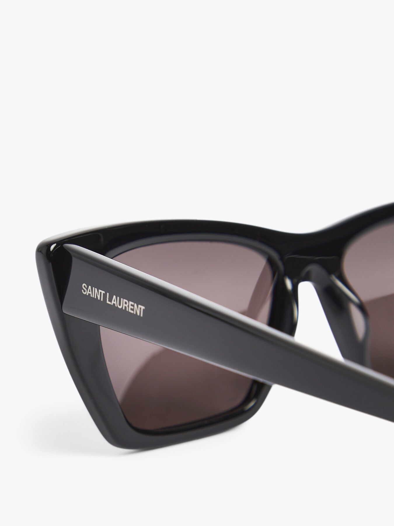 SLM94 Cat Eye Monogram YSL Black Acetate Sunglasses