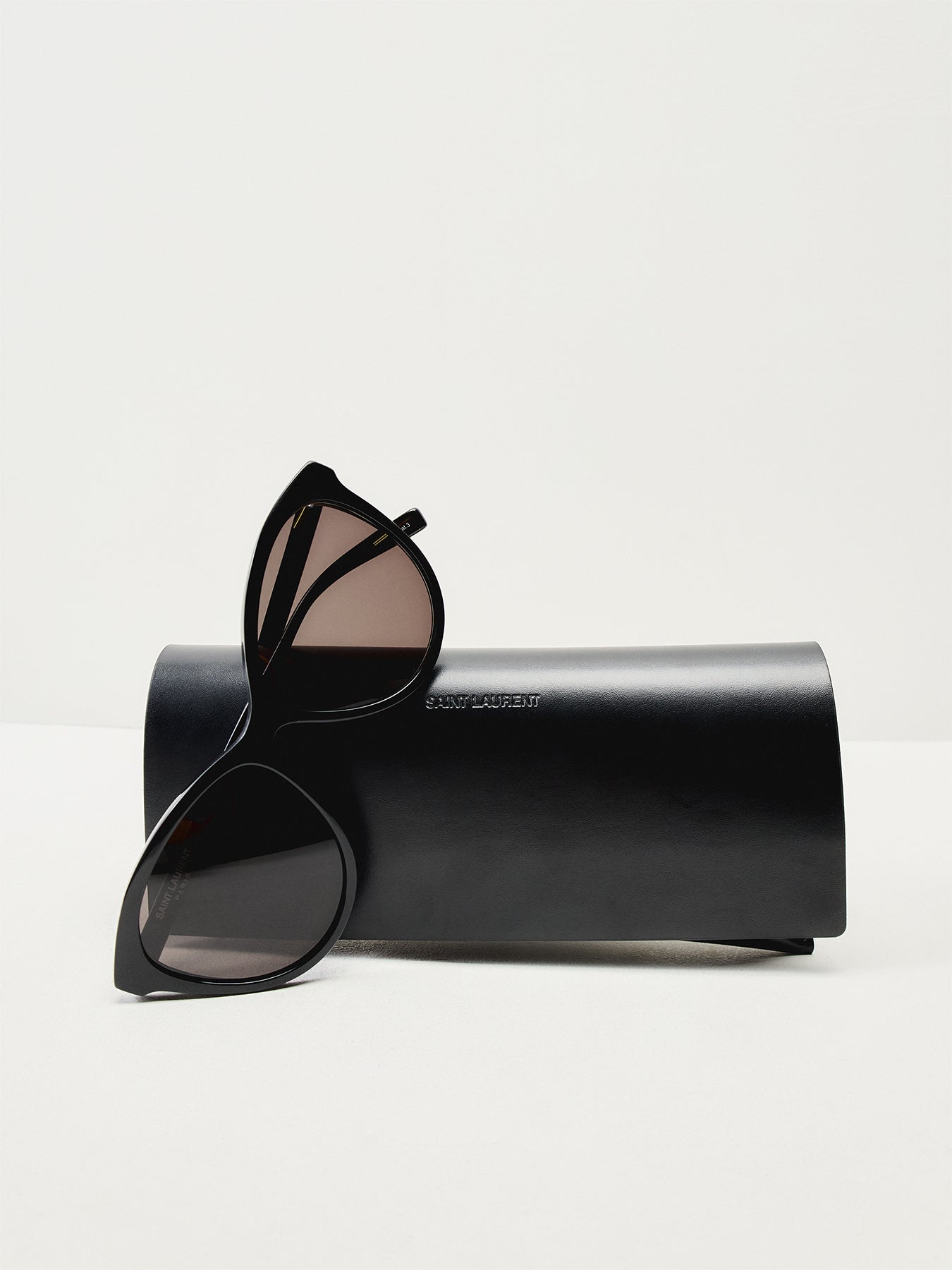 SL456 Cat Eye Black Acetate Sunglasses