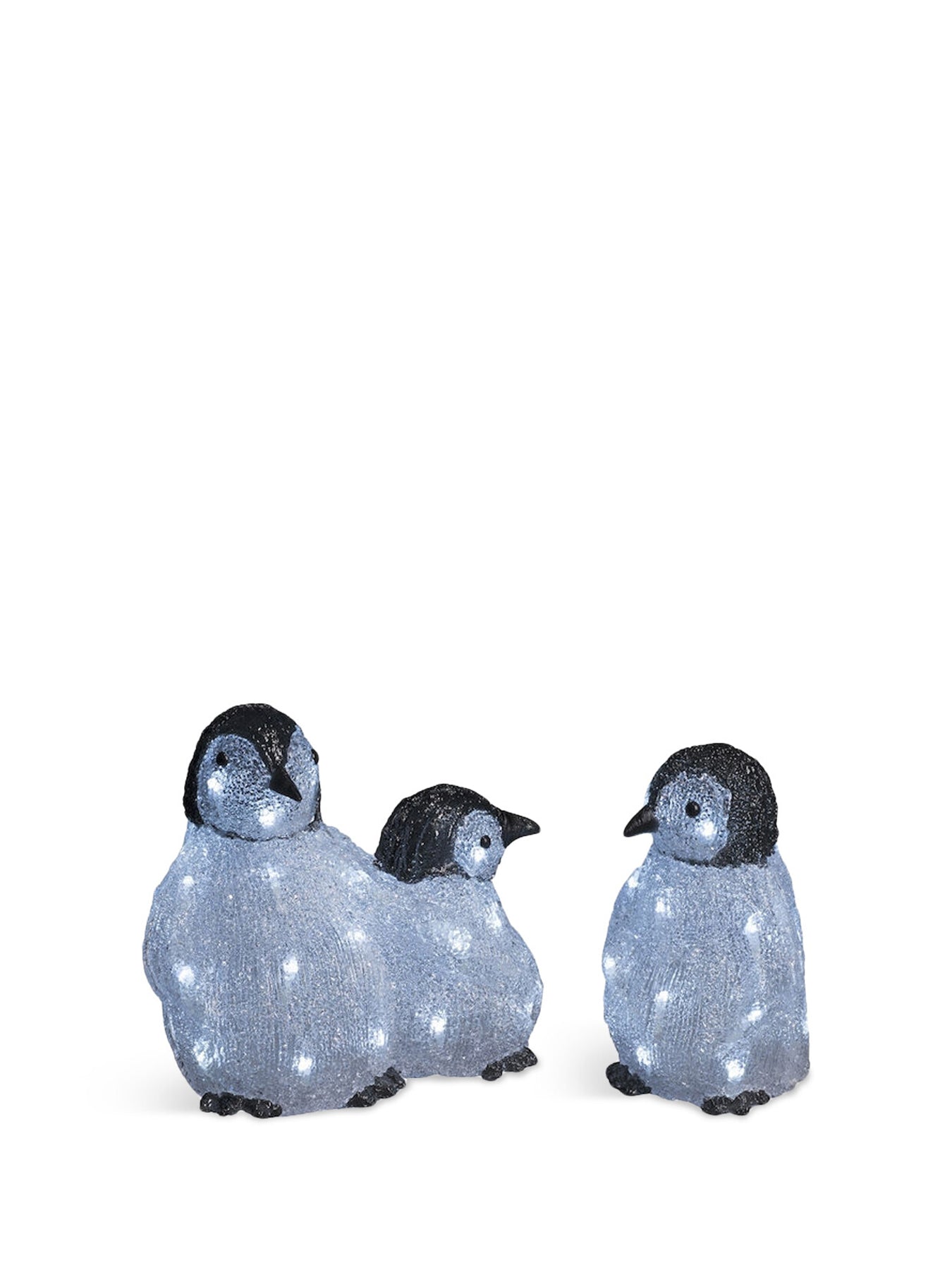 Acrylic Penguin Family White Led Outdoor Christmas Decoration