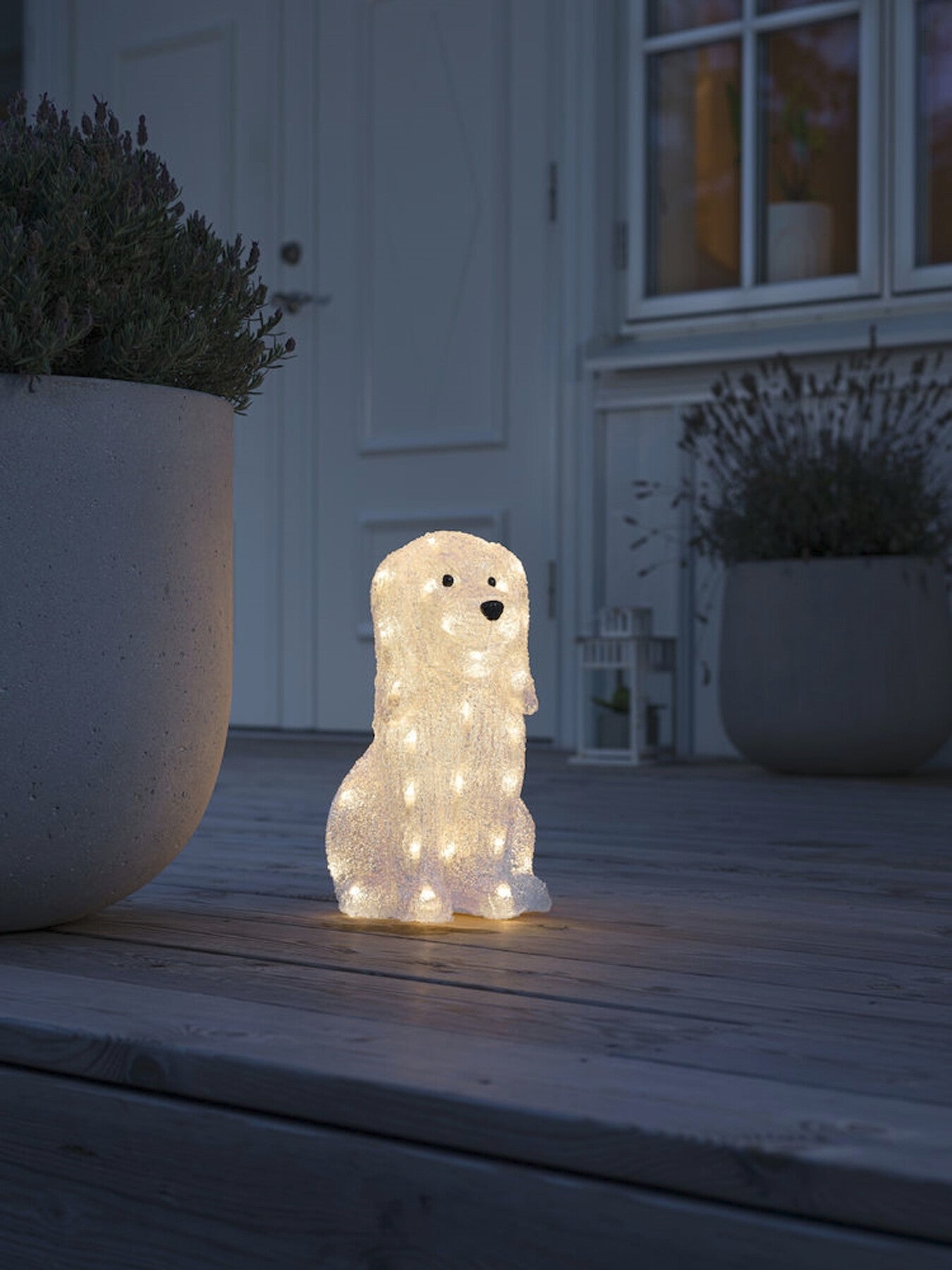 Acrylic Dog Warm White Led 31cm