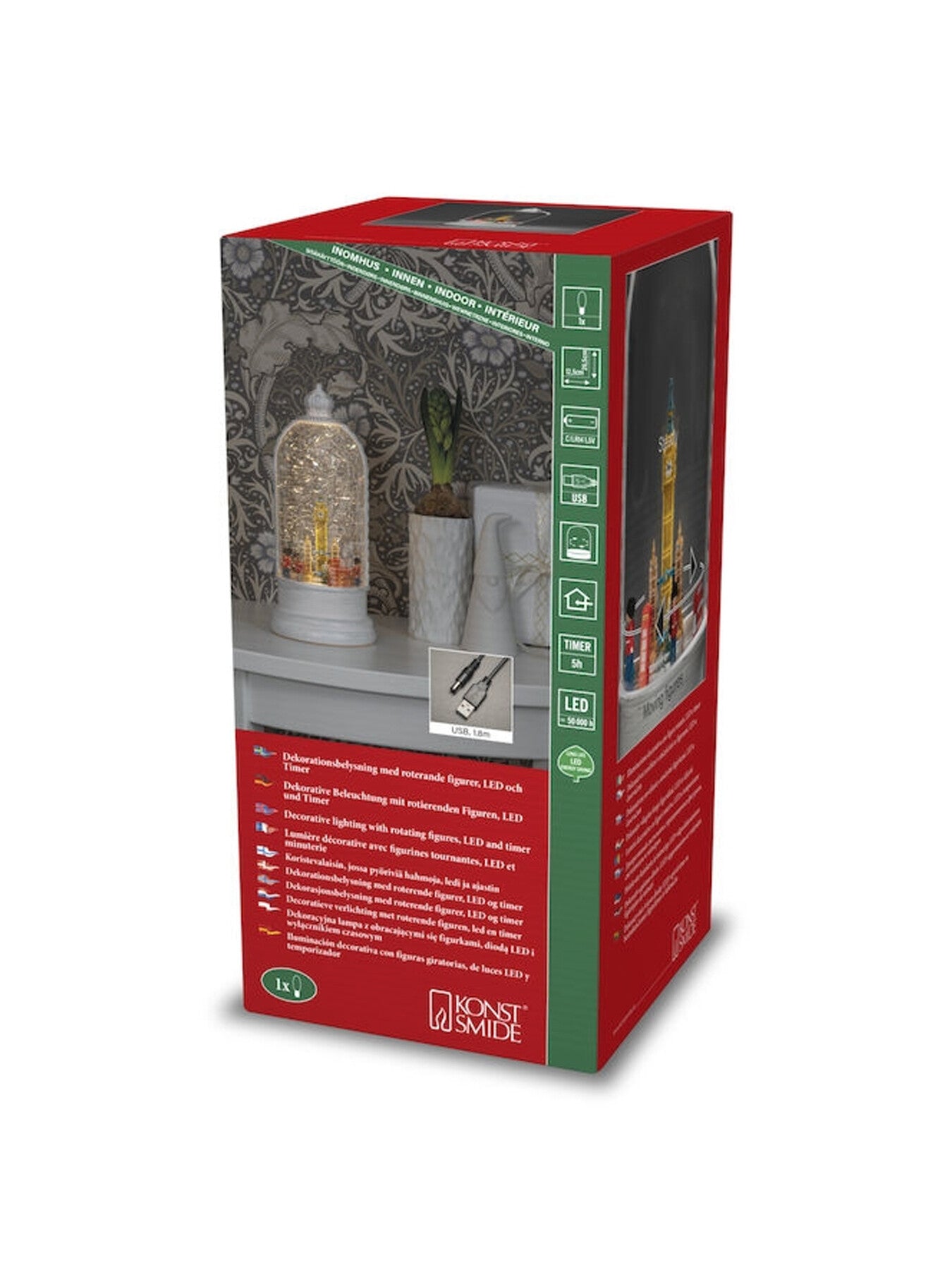 London Scene Christmas Snow Globe Decoration