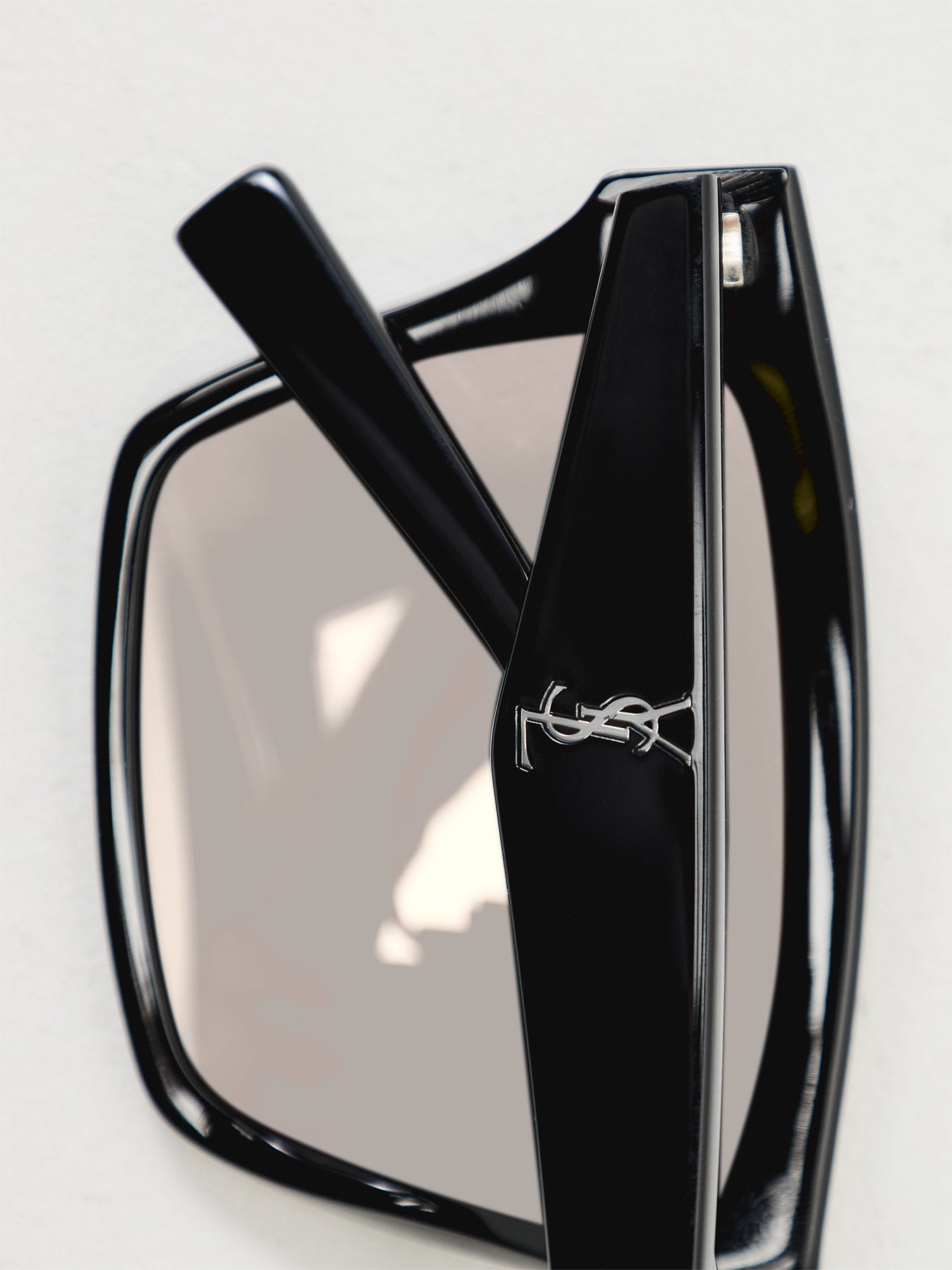 SLM104 Square Black Acetate Sunglasses