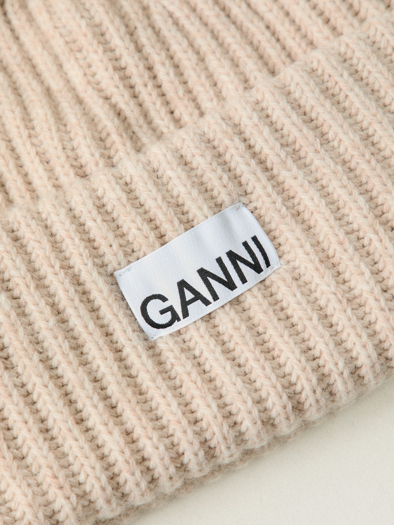 Structured Rib Beanie Sand