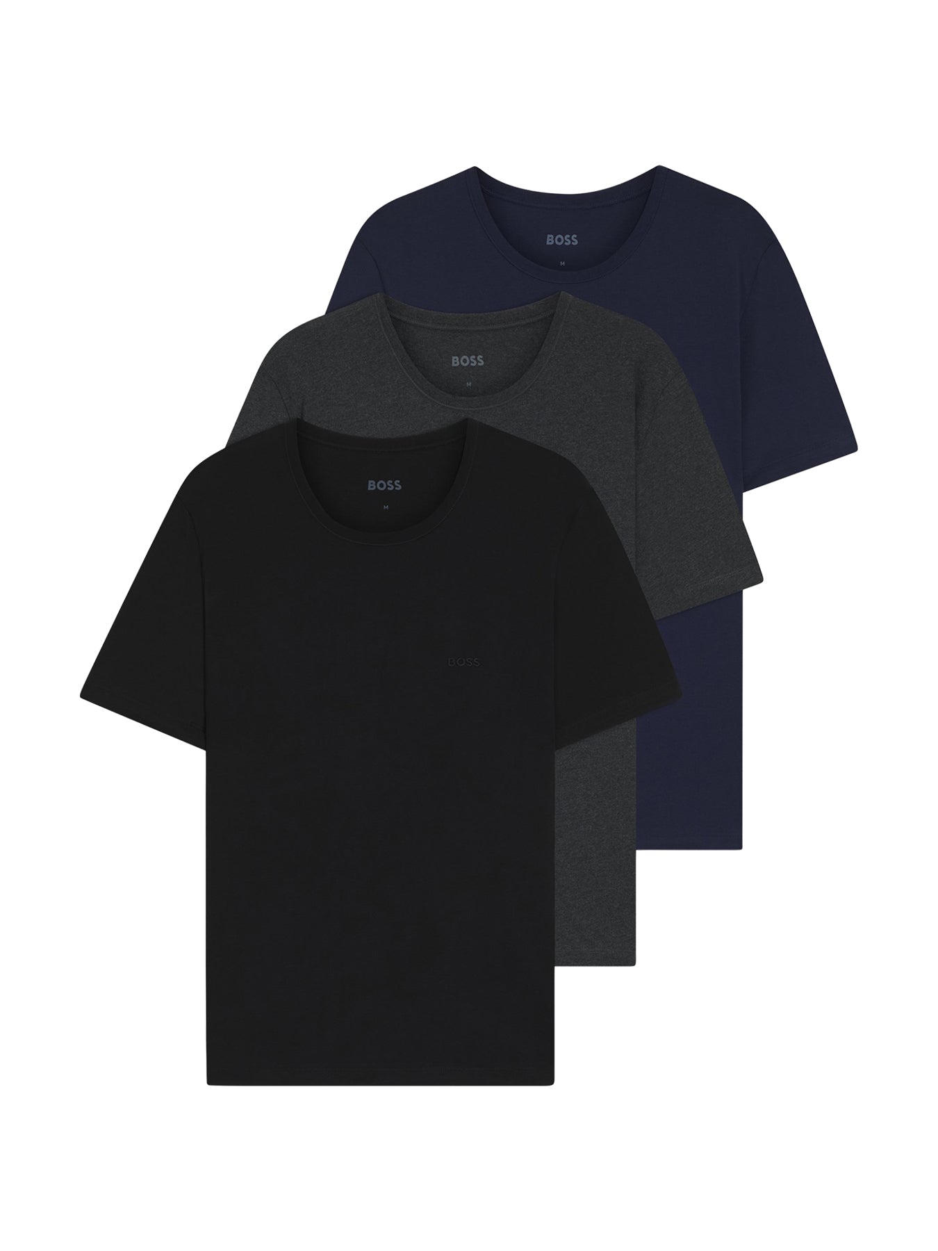Three Pack Of Logo Embroidered Cotton T-Shirts