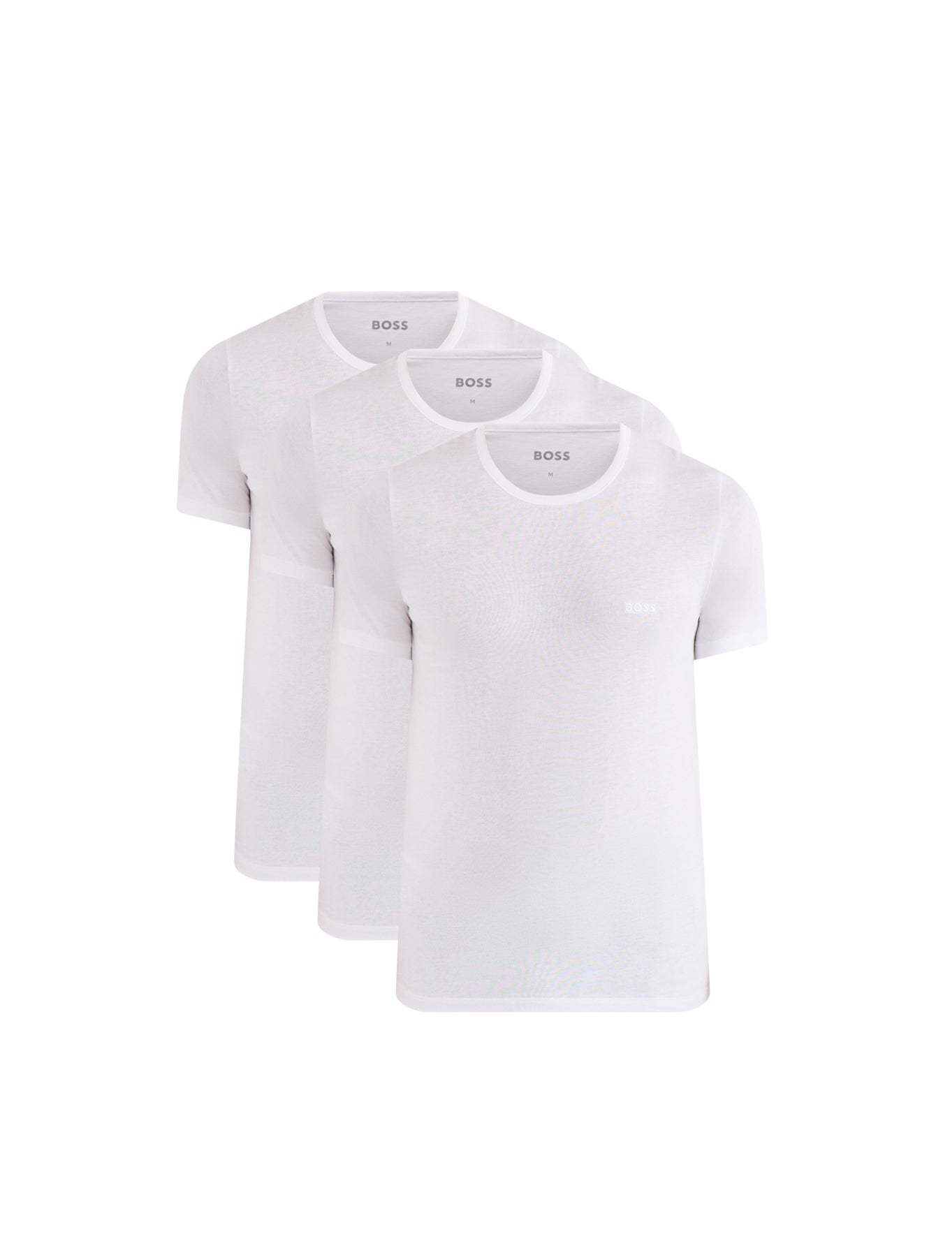 Three Pack Of Logo Embroidered Cotton T-Shirts