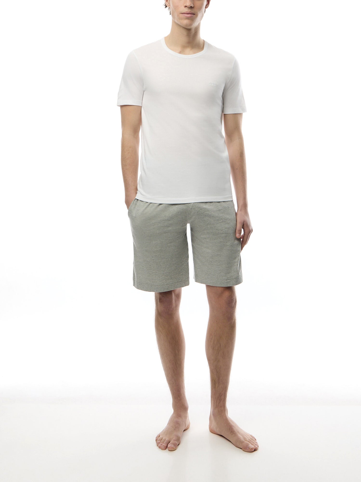 Three Pack Of Logo Embroidered Cotton T-Shirts