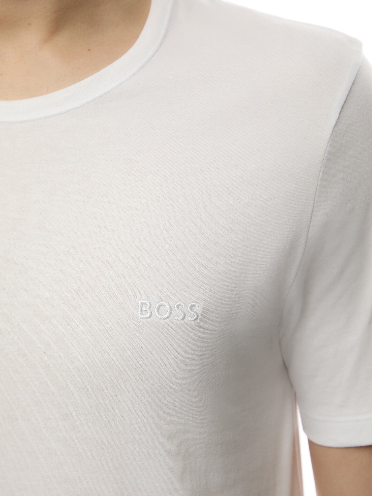 Three Pack Of Logo Embroidered Cotton T-Shirts