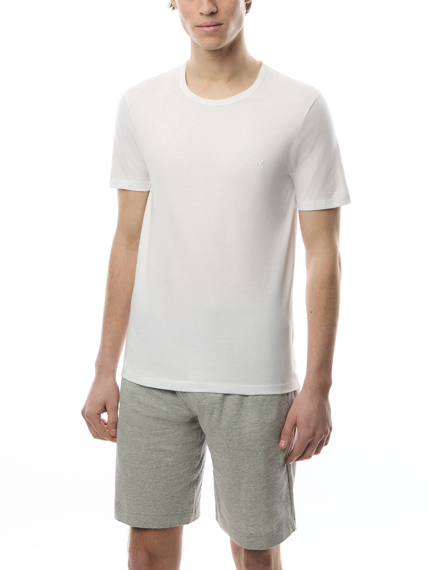 Three Pack Of Logo Embroidered Cotton T-Shirts