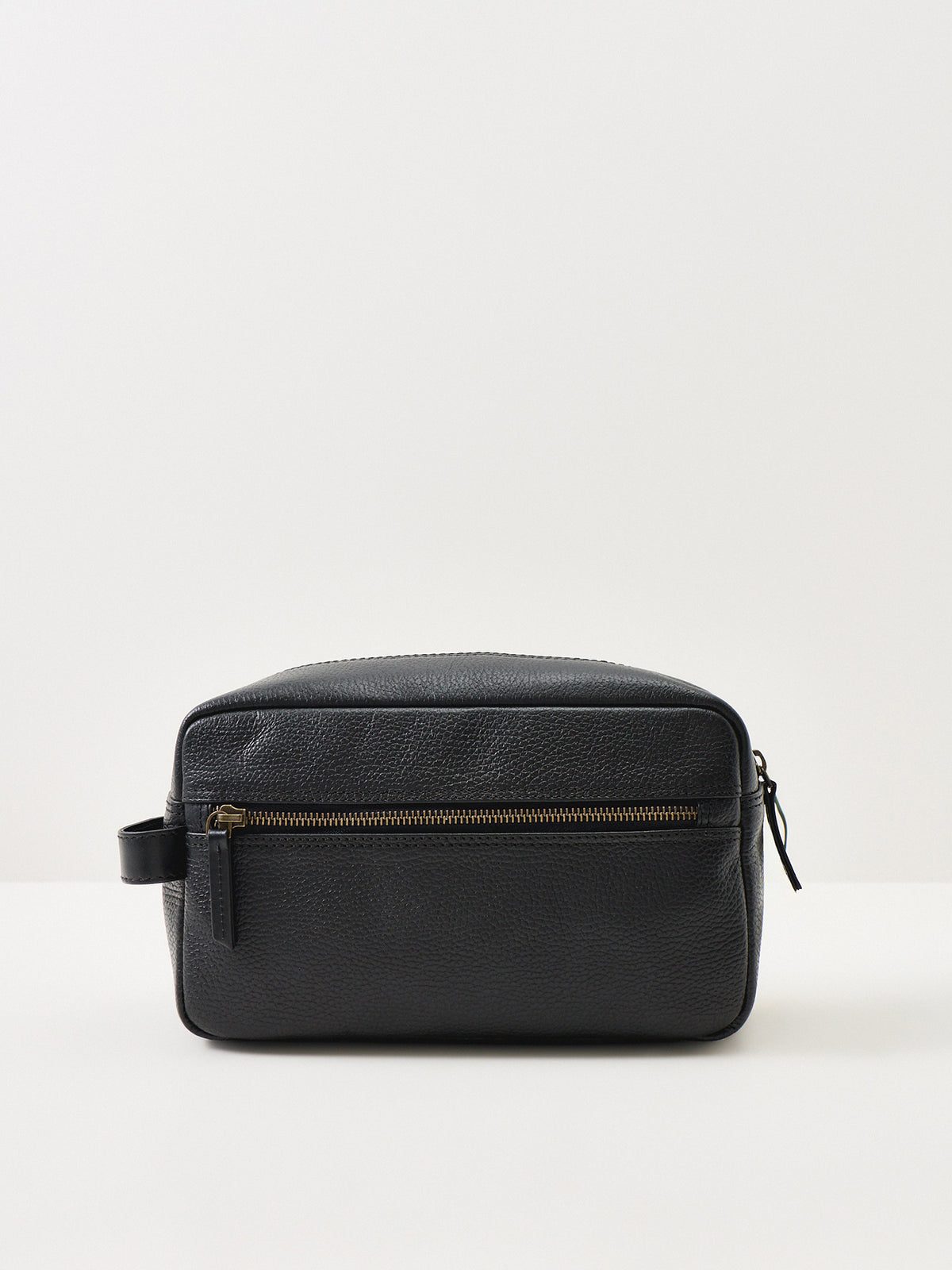 Highgate Leather Washbag - Black