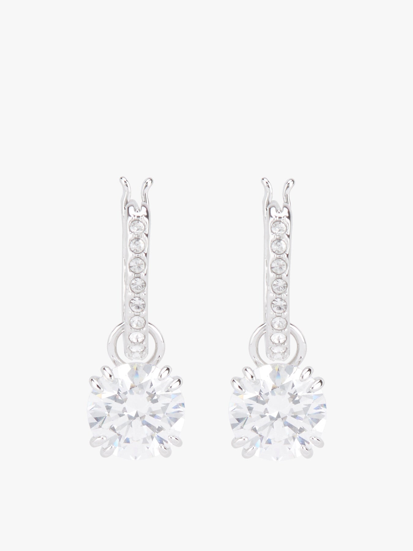 Constella Drop Round Cut Earrings