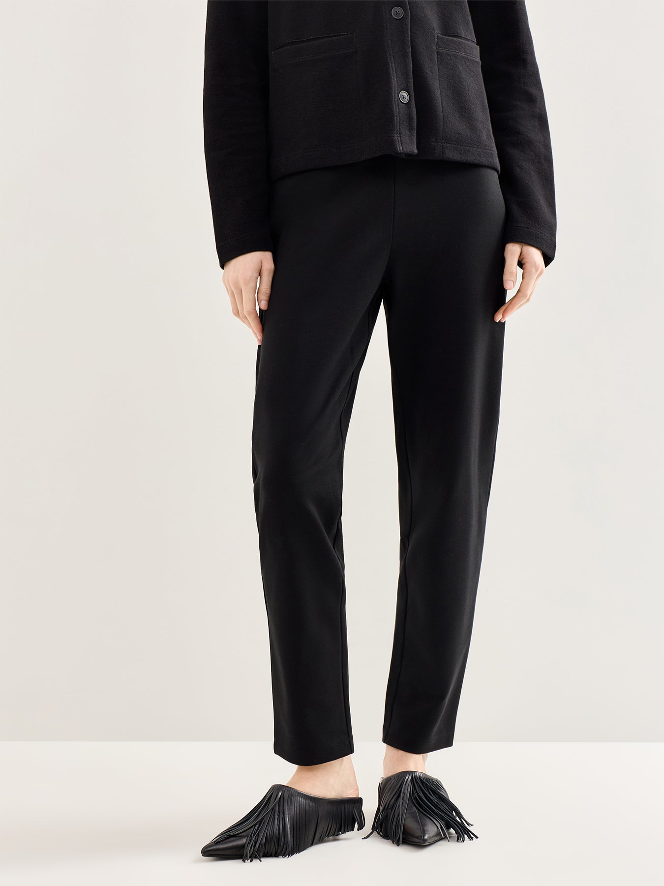 Washable Flex Ponte Trouser Black
