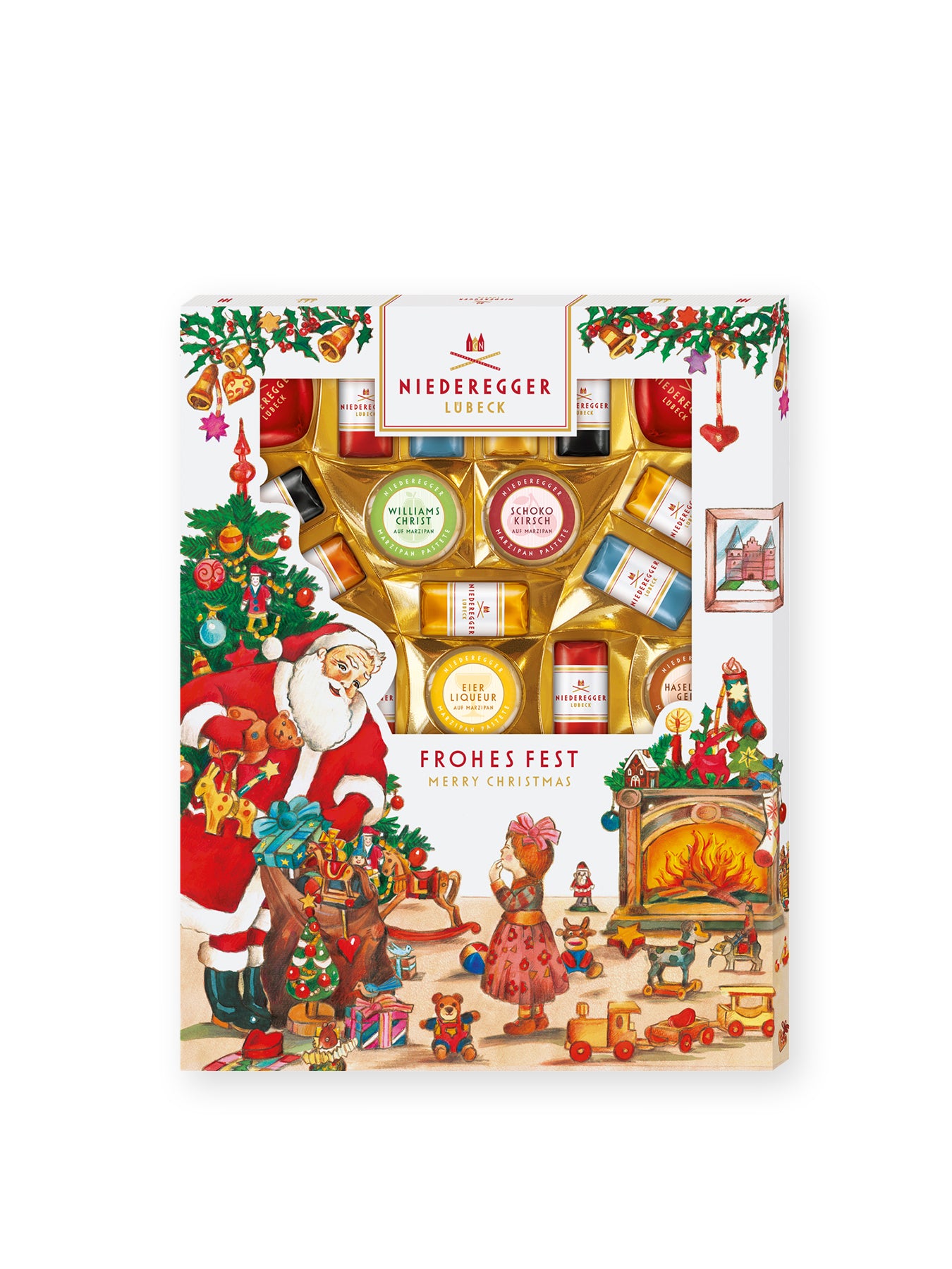 Niederegger Lubeck Marzipanerie Specialities in Christmas Sleeve 206g