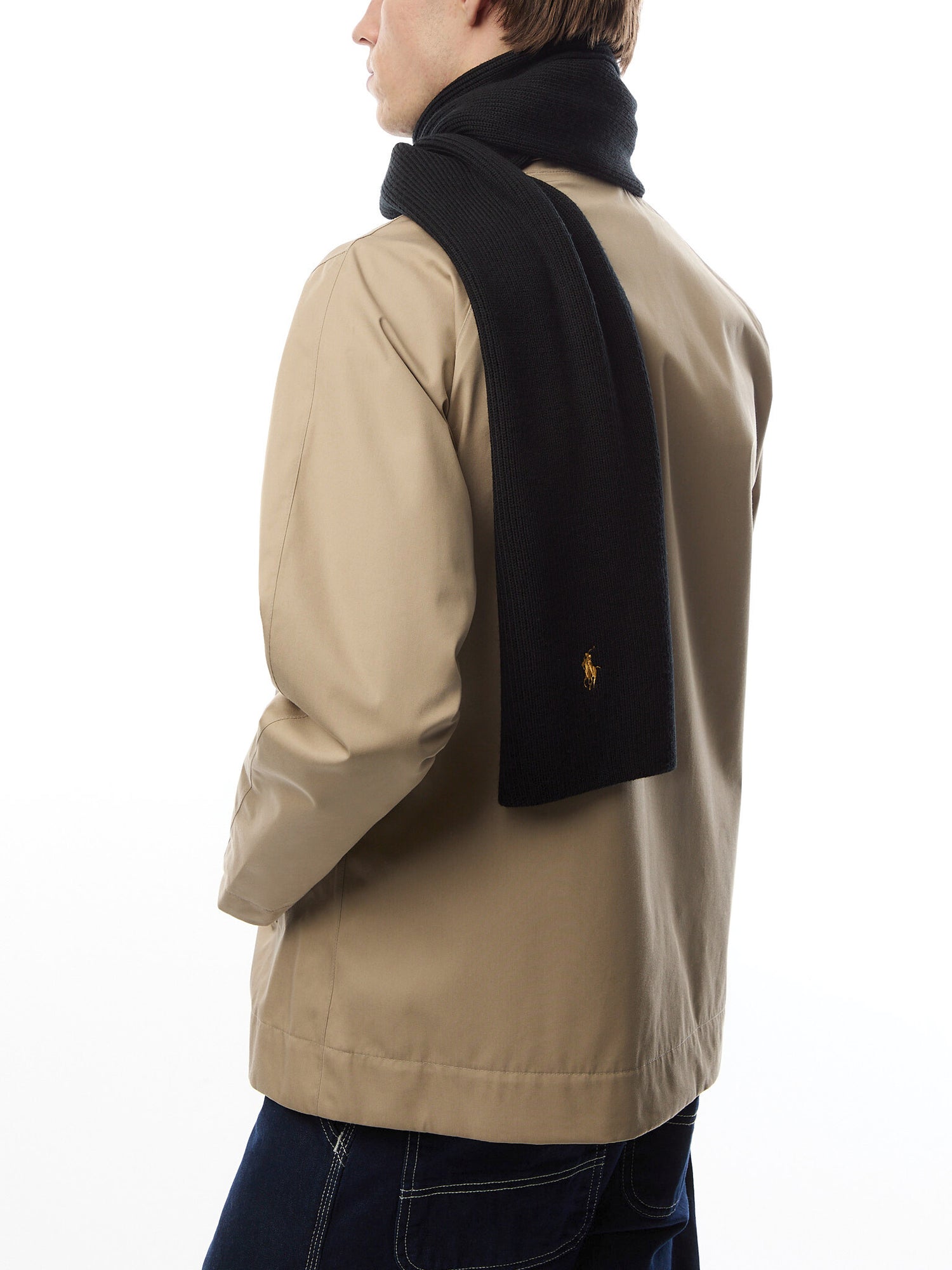 Merino Wool Scarf Black