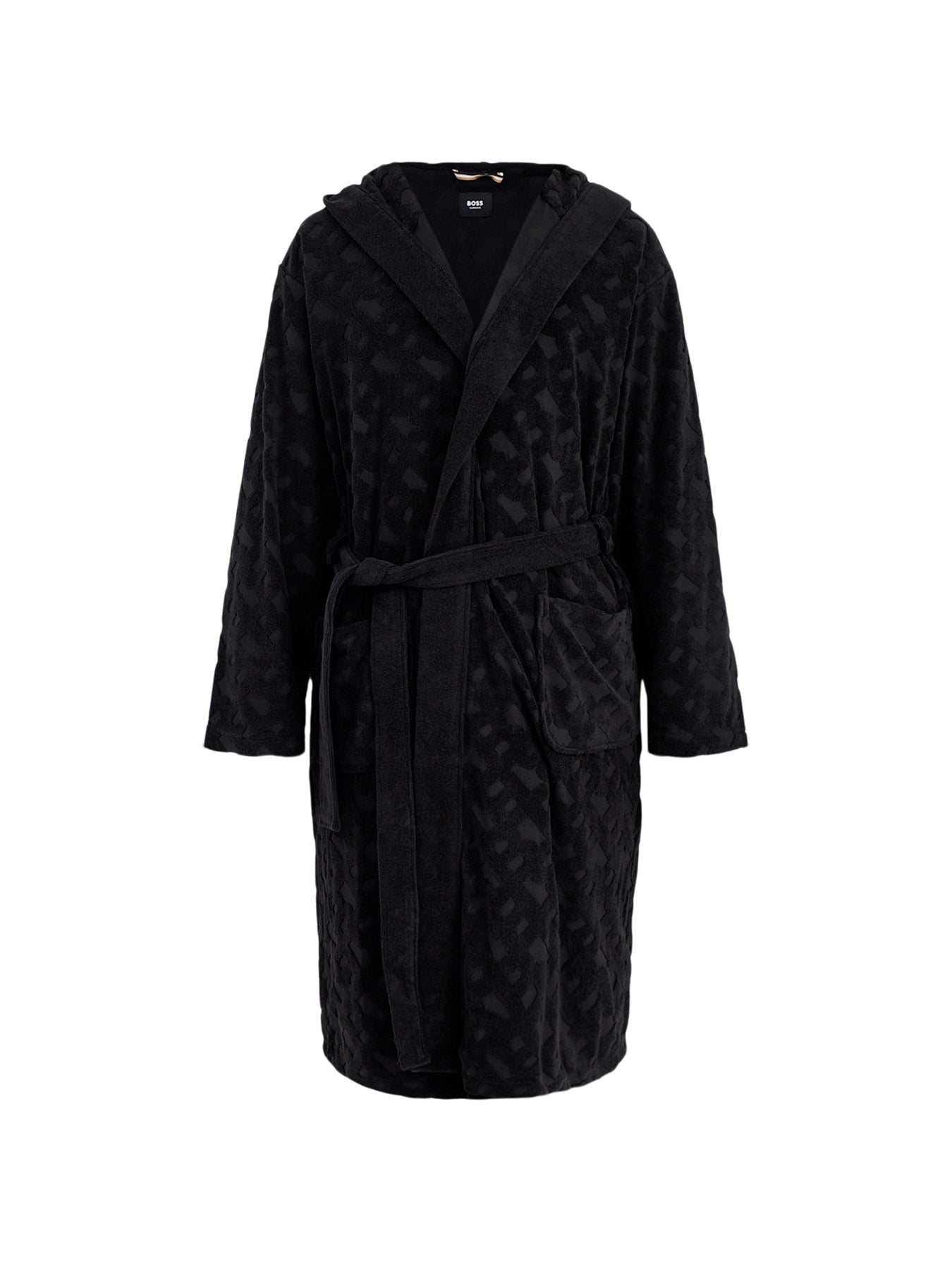 Cotton Blend Fashion Robe - Black