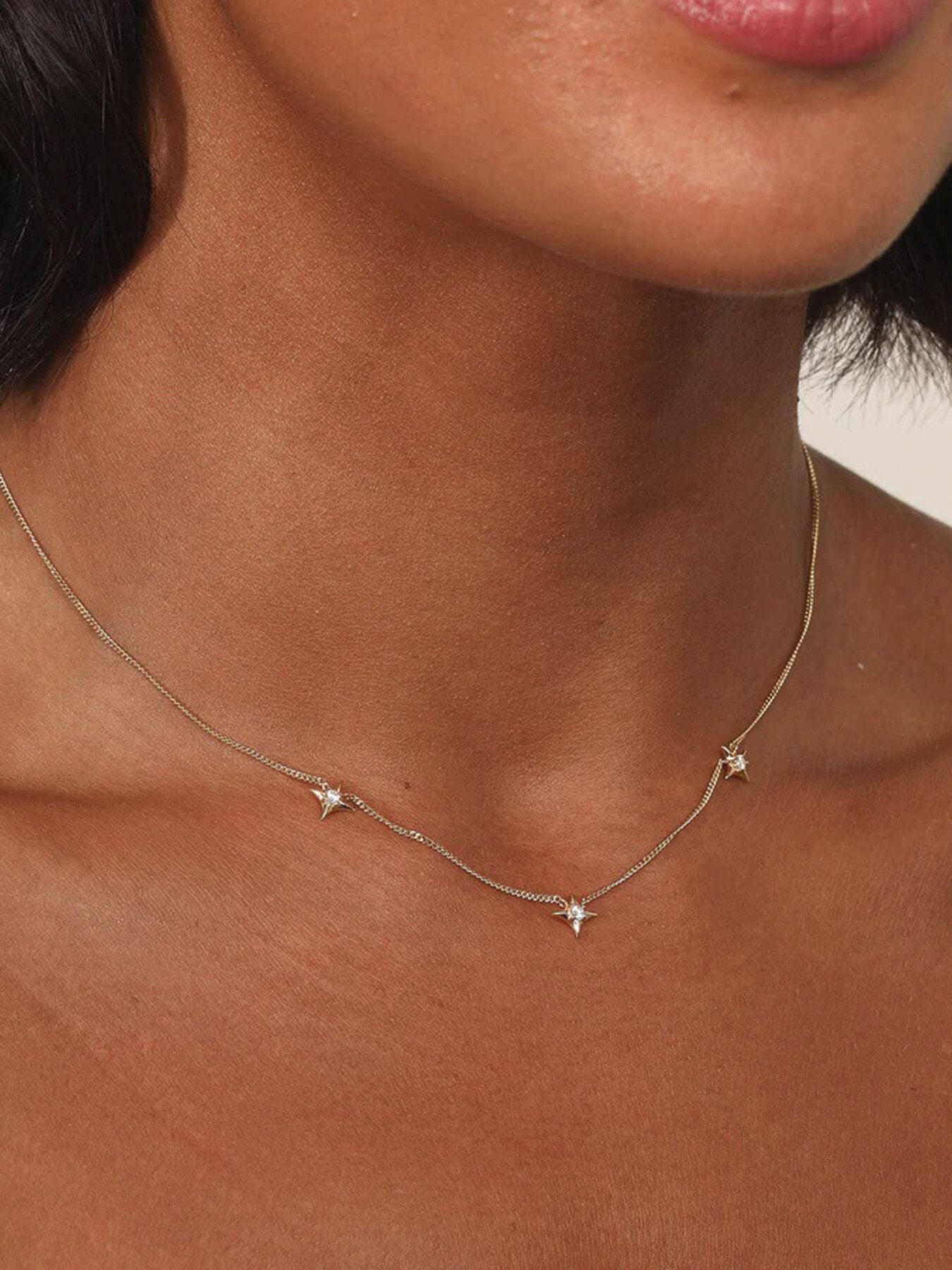 Cosmic Star Charm Crystal Necklace