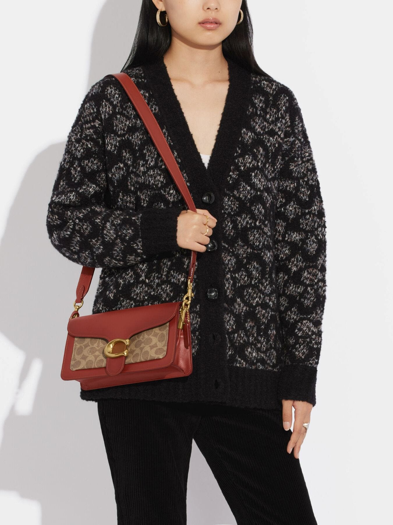 Tabby Shoulder Bag 26 In Signature Canvas Tan Rust