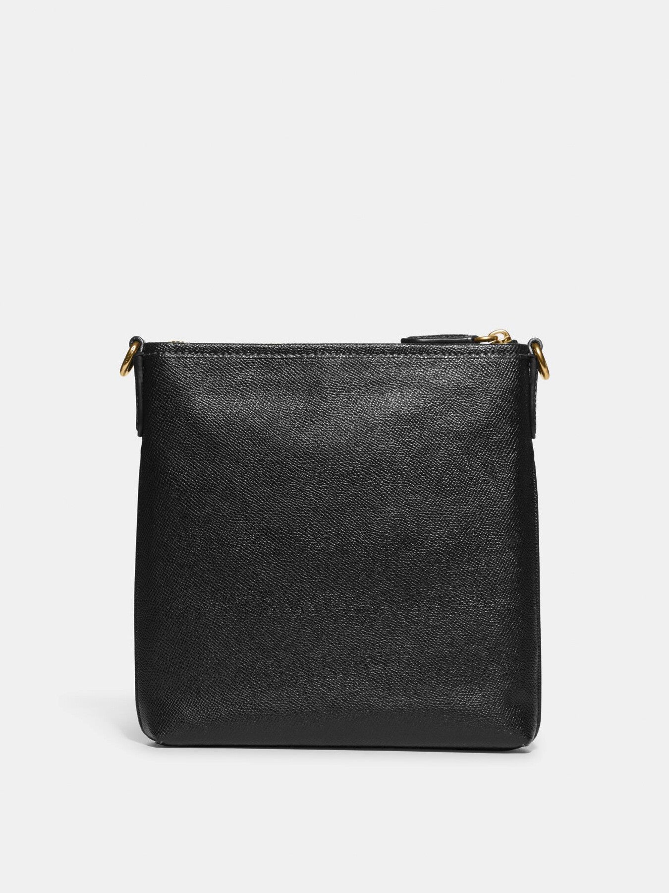Kitt Leather Messenger Crossbody Bag Black