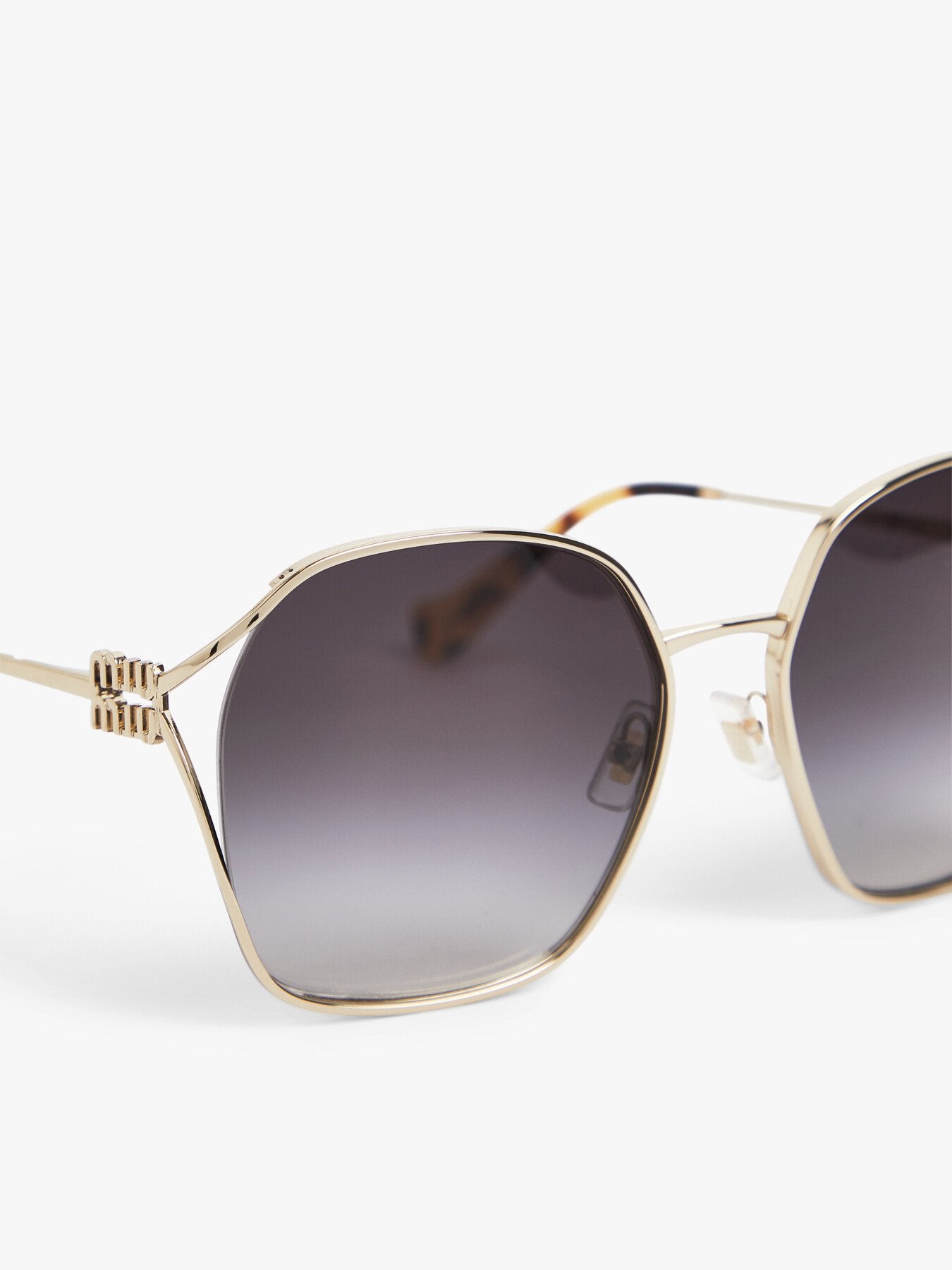 MU 52WS Round Slim Frame Metal Sunglasses