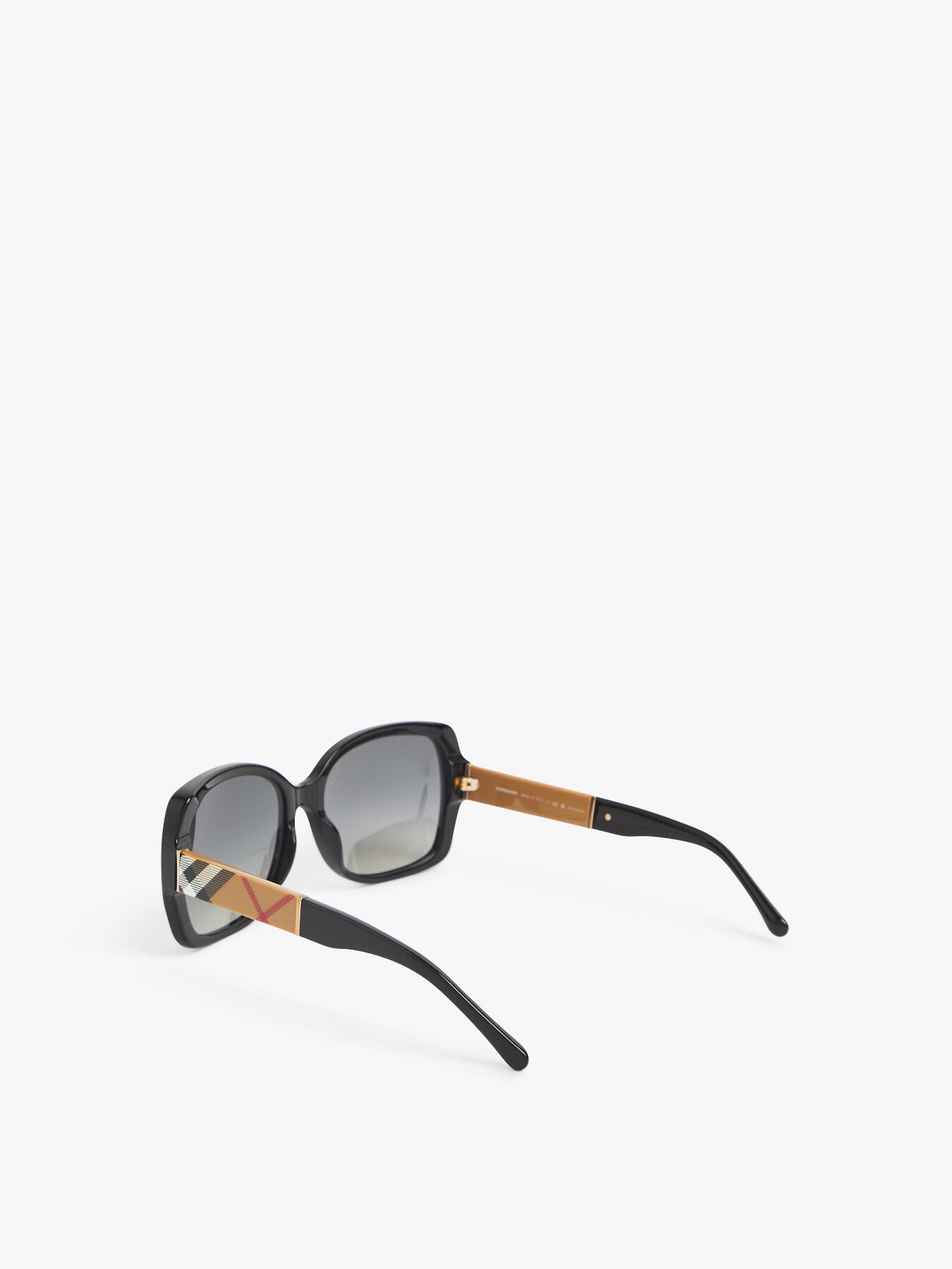 BE4160 Oval Check Arm Acetate Sunglasses