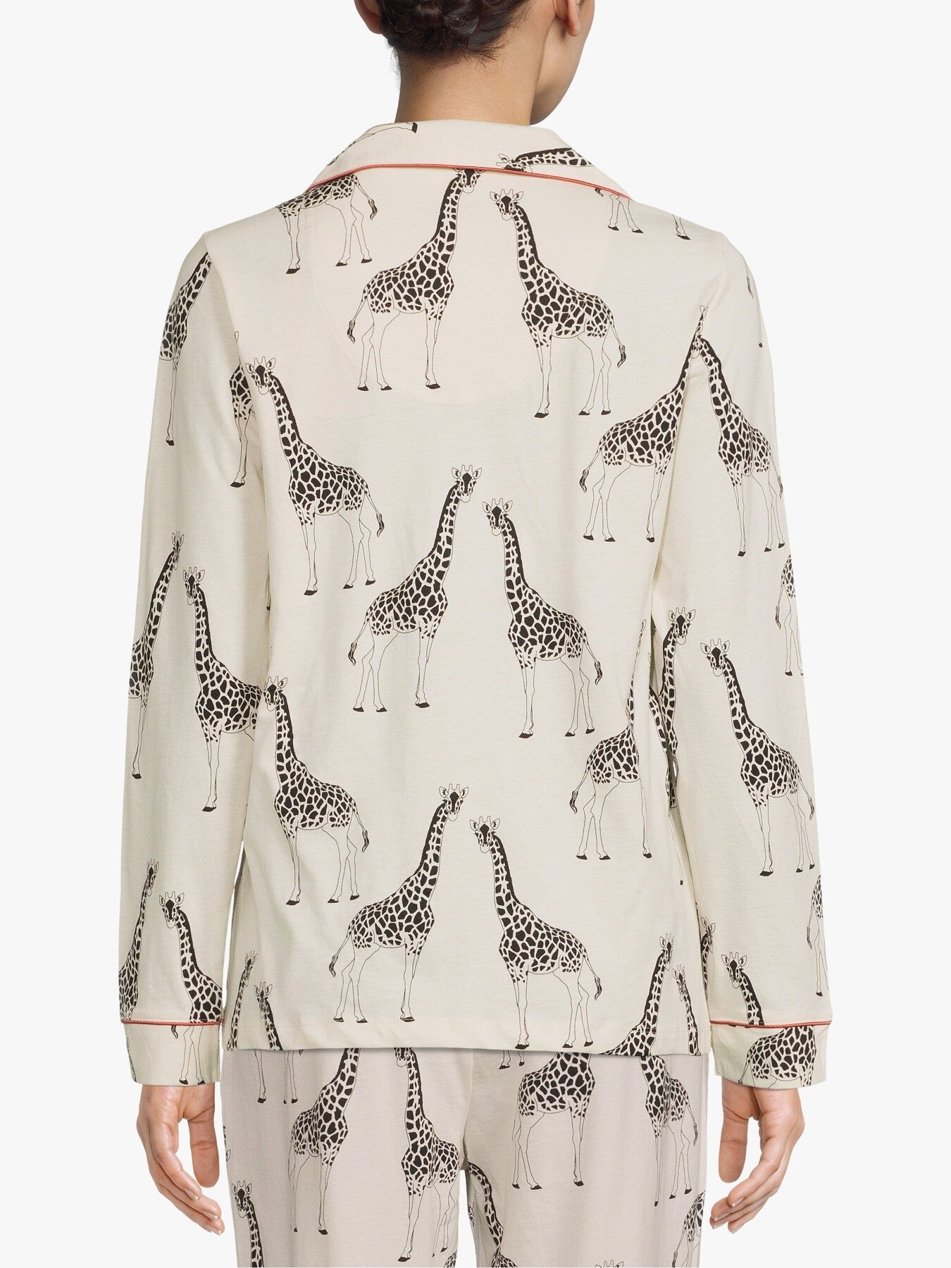 Giraffe Print Button Up Organic Long Set