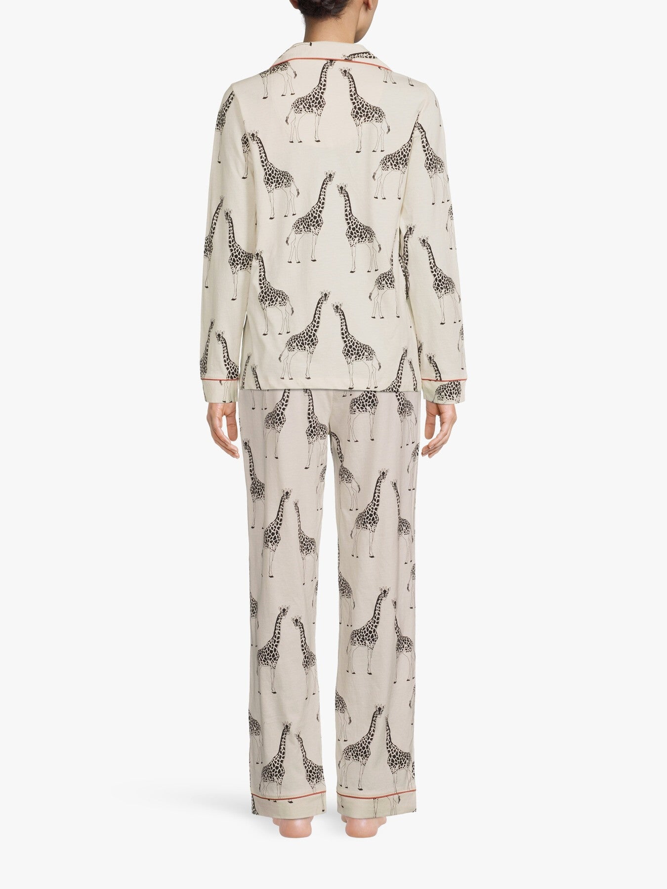 Giraffe Print Button Up Organic Long Set