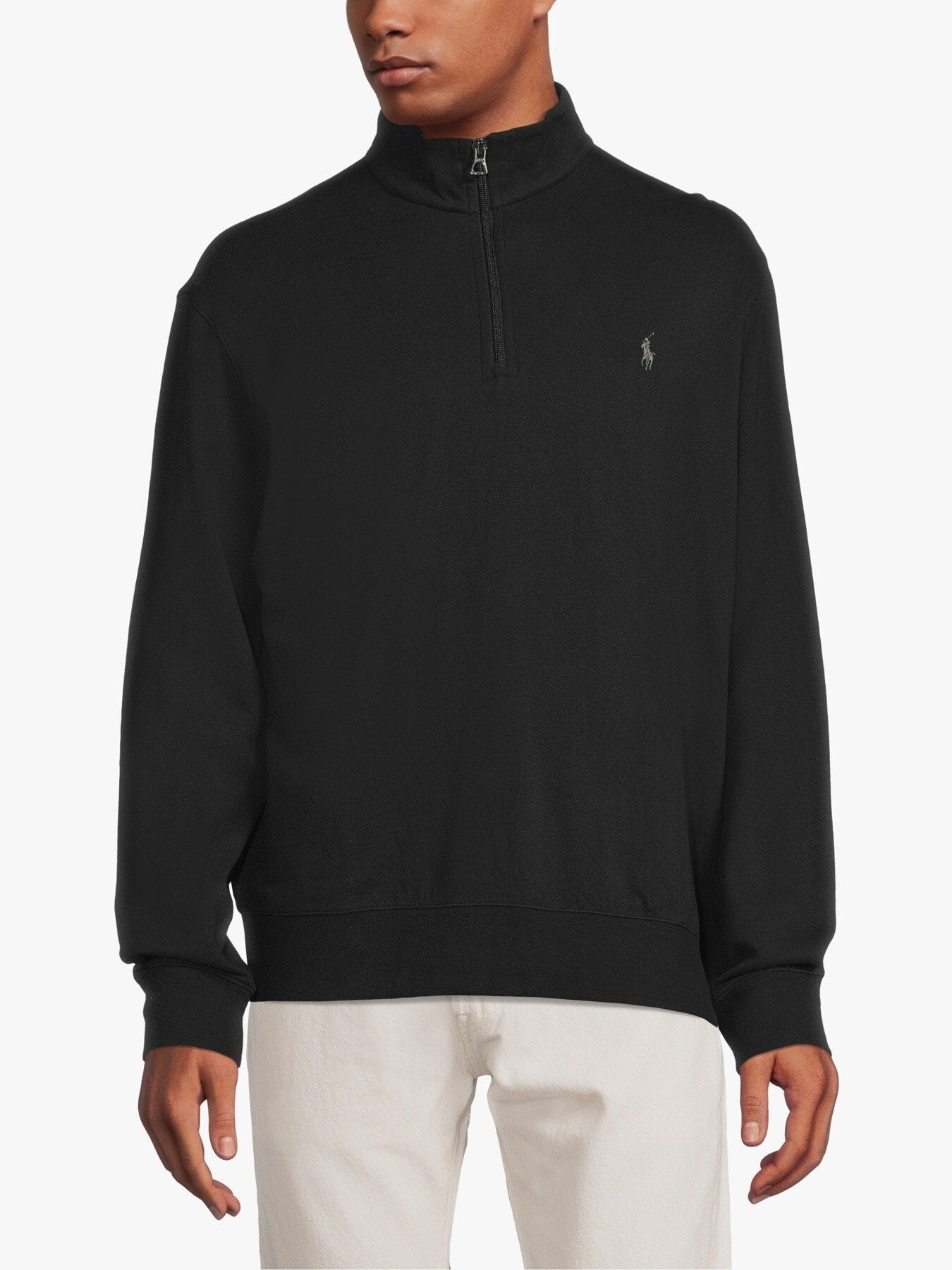 Double Knit Half Zip Sweat Black