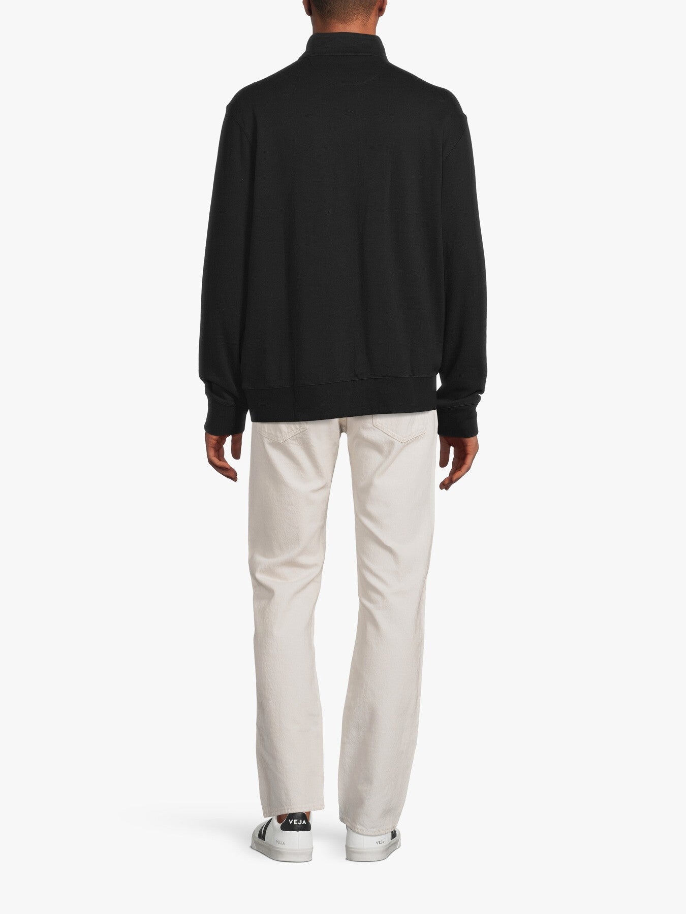 Double Knit Half Zip Sweat Black