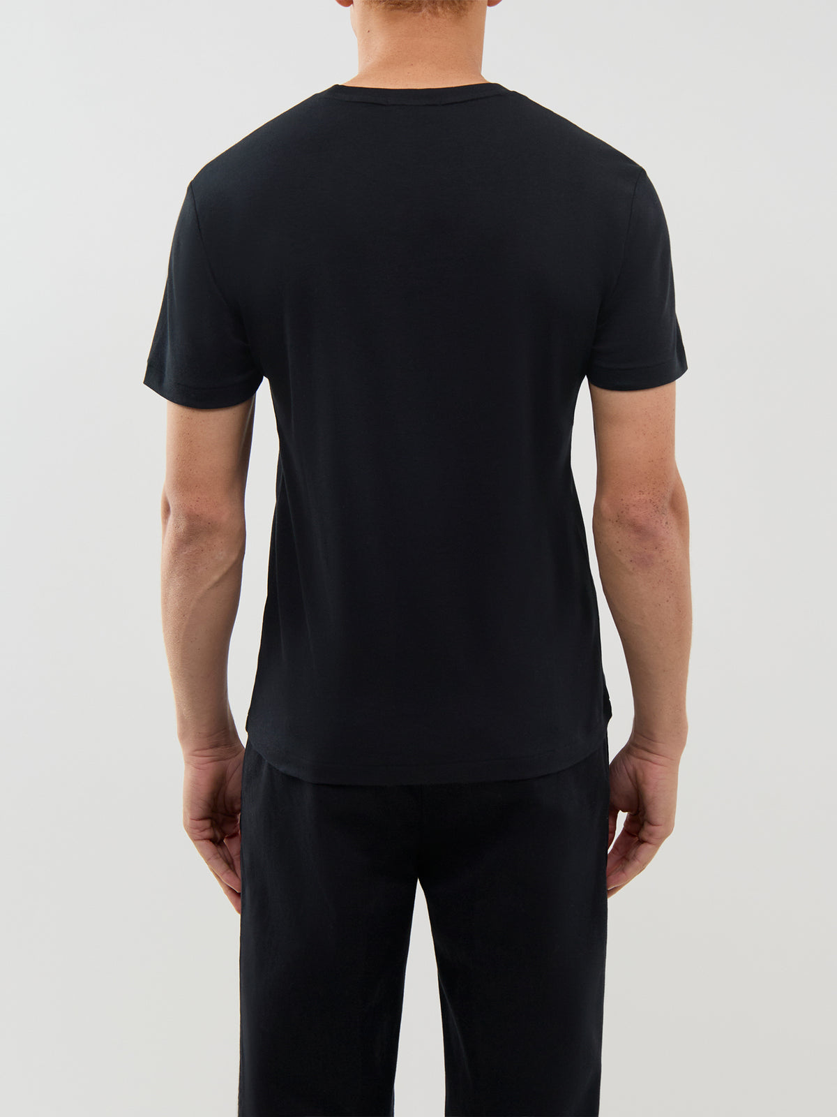 Pima Short Sleeve T-Shirt Polo Black